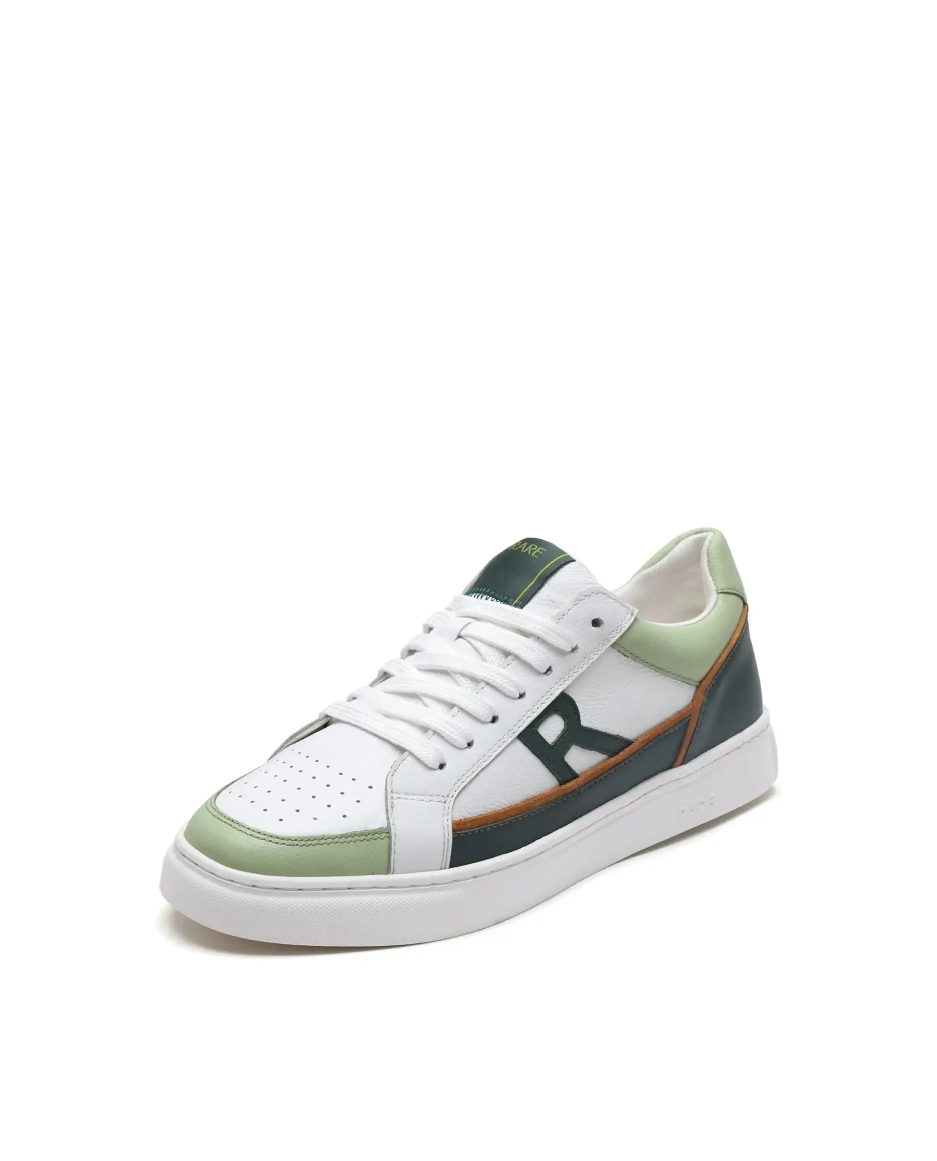 Rare Rabbit Men's Enzo Green Leather Lace-Up Closure Sneaker - Image 5