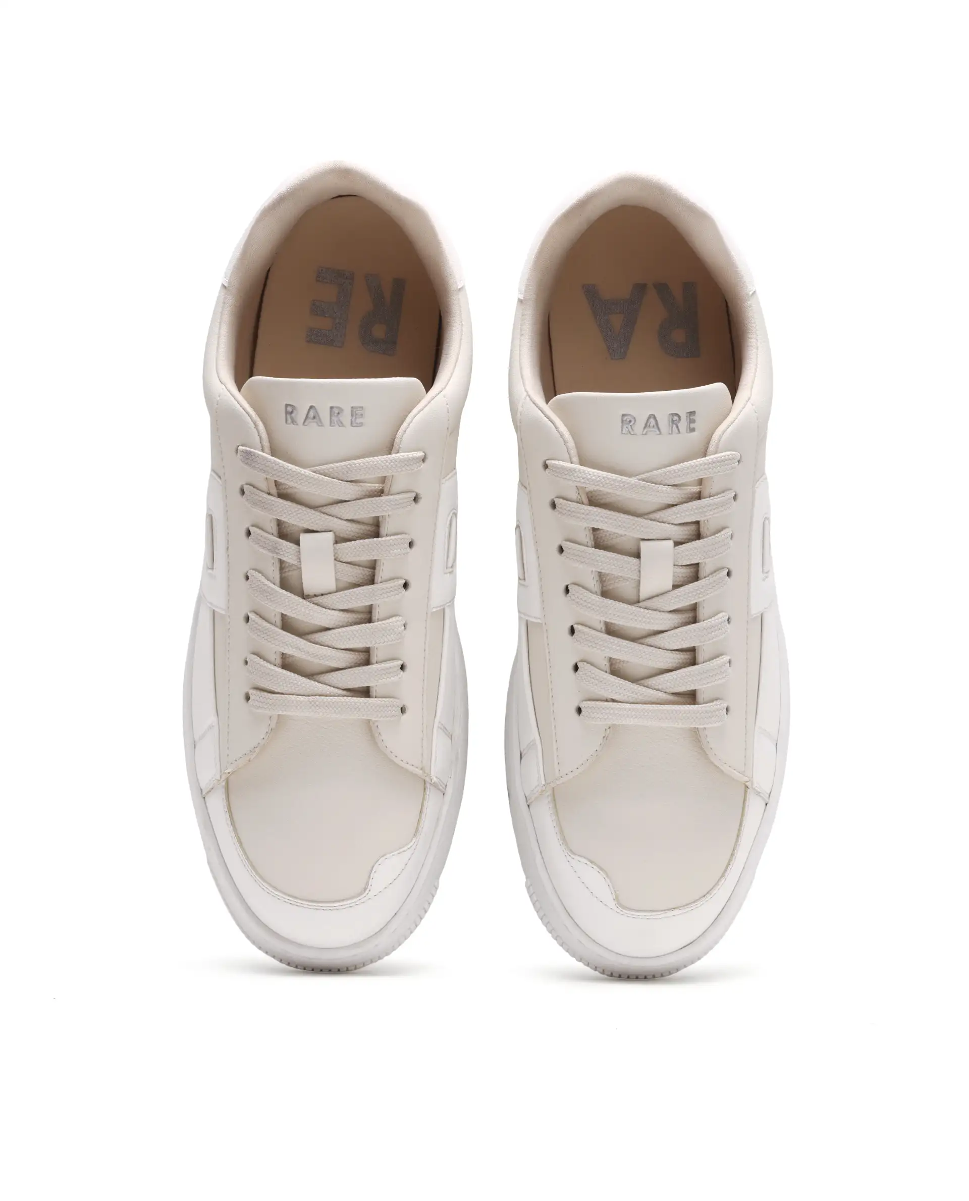 Rare Rabbit Men's Erik Beige Micro Fiber Sneaker - Image 3