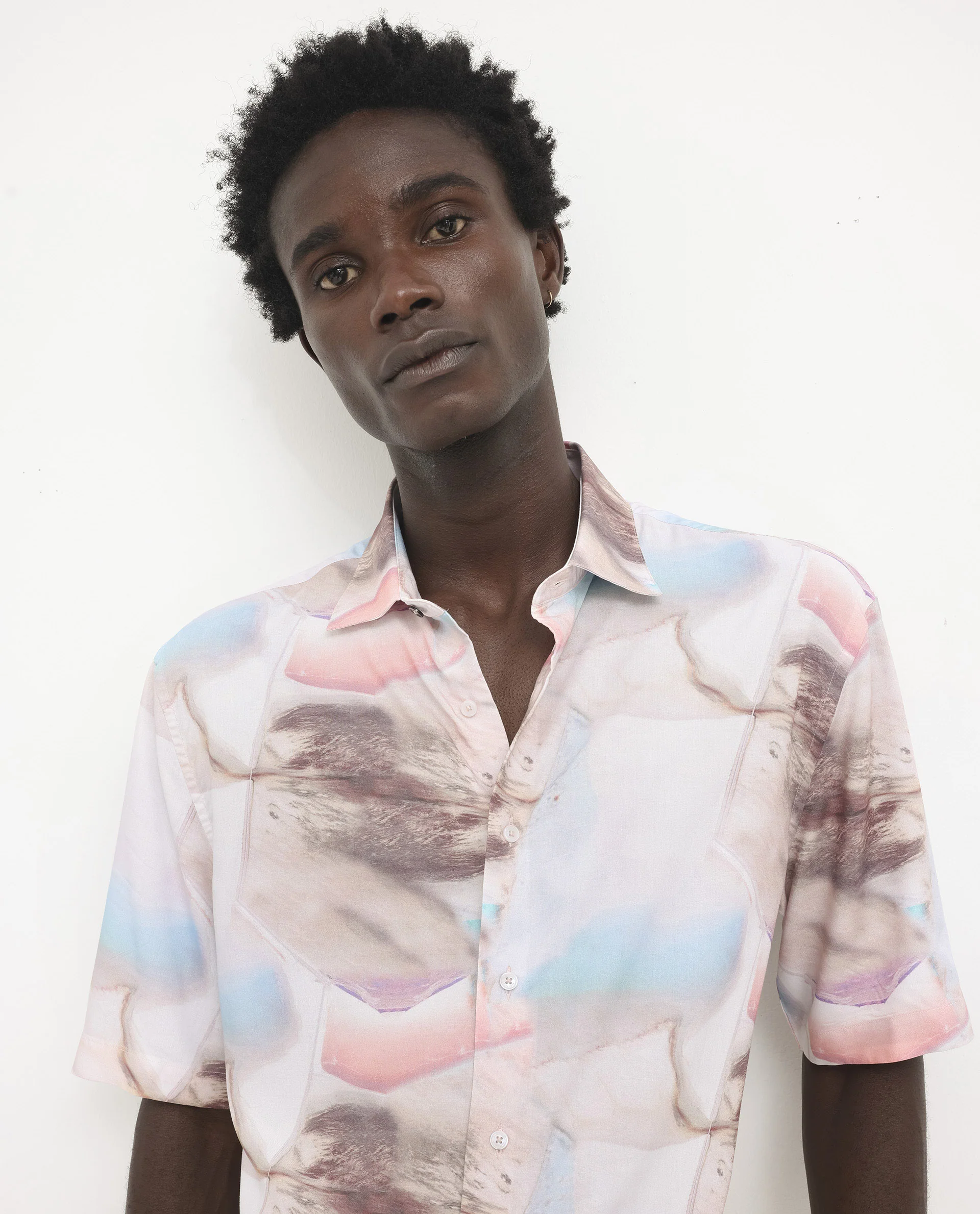 Rare Rabbit Men's Errai Beige Viscose Floral Print Boxy Fit Half Sleeve Collared Shirt - Image 5