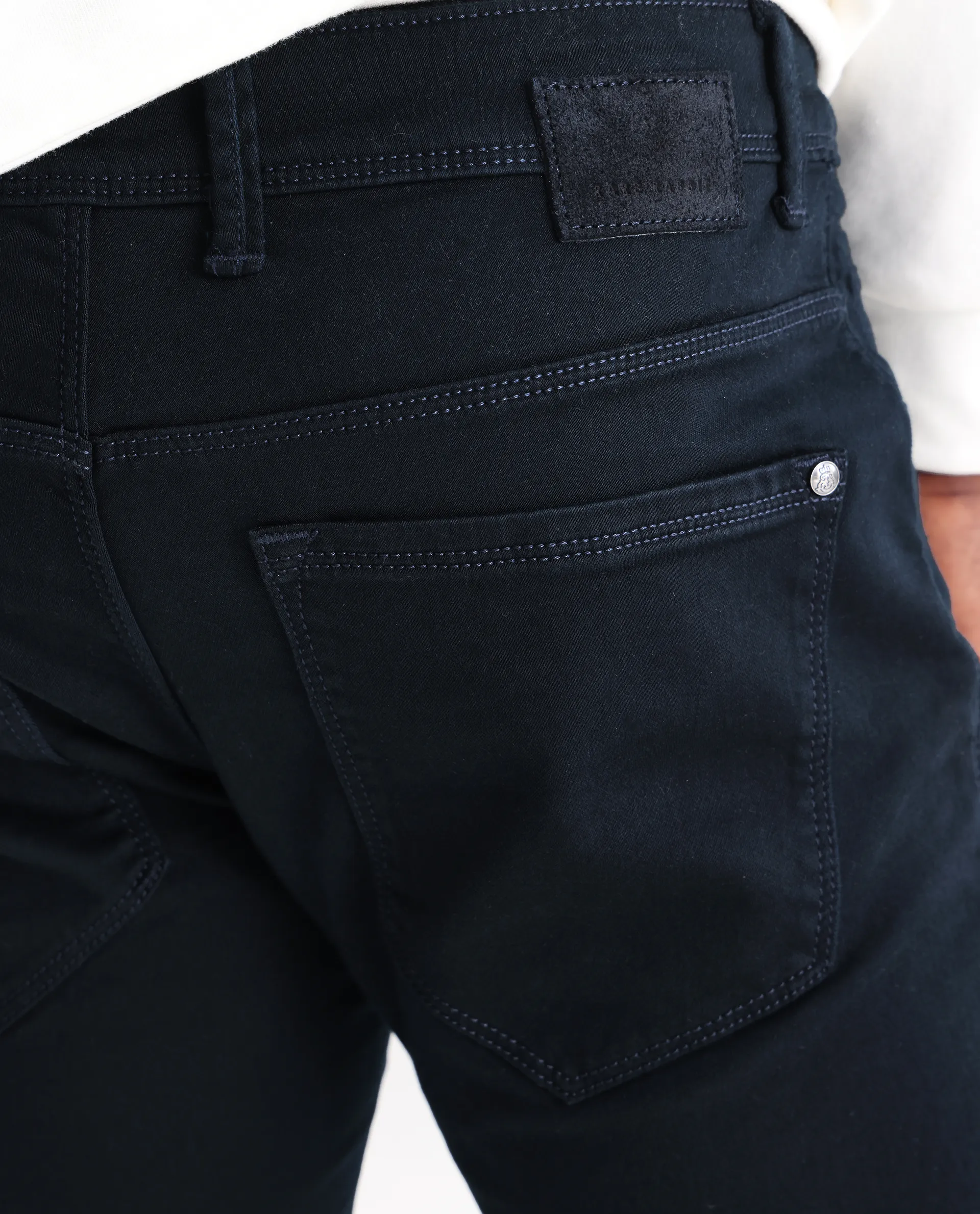 Rare Rabbit Men's Essen Dusky Teal Cotton Plain Hawk Slim Fit Jeans - Image 8