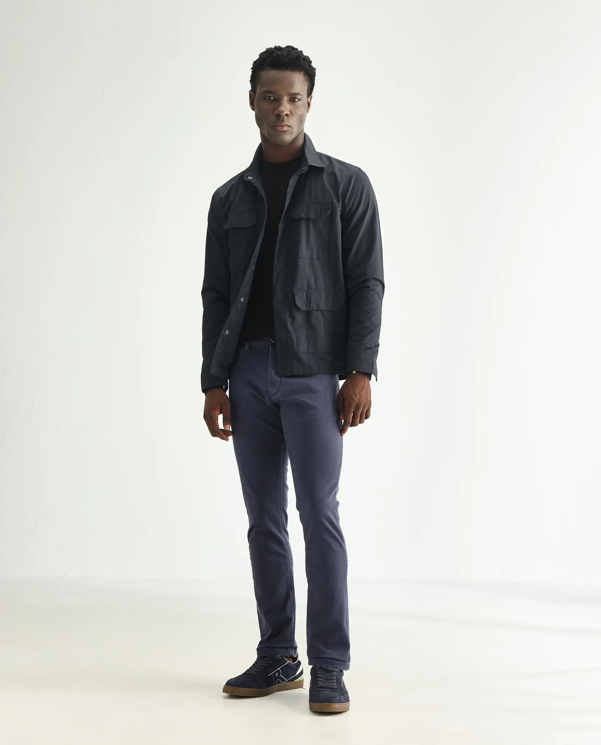 Rare Rabbit Men's Essen Light Purple Cotton Plain Hawk Slim Fit Jeans