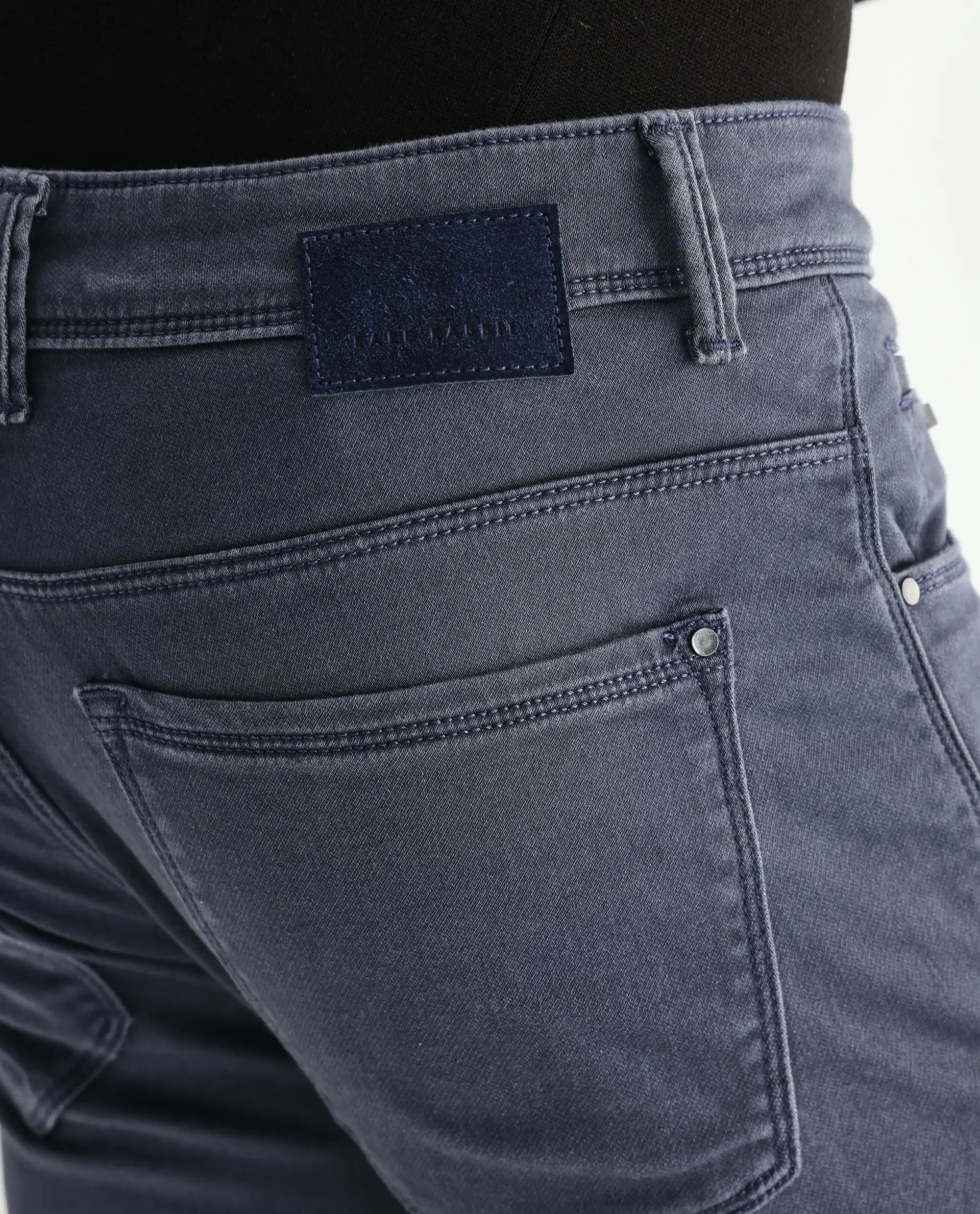 Rare Rabbit Men's Essen Light Purple Cotton Plain Hawk Slim Fit Jeans - Image 8