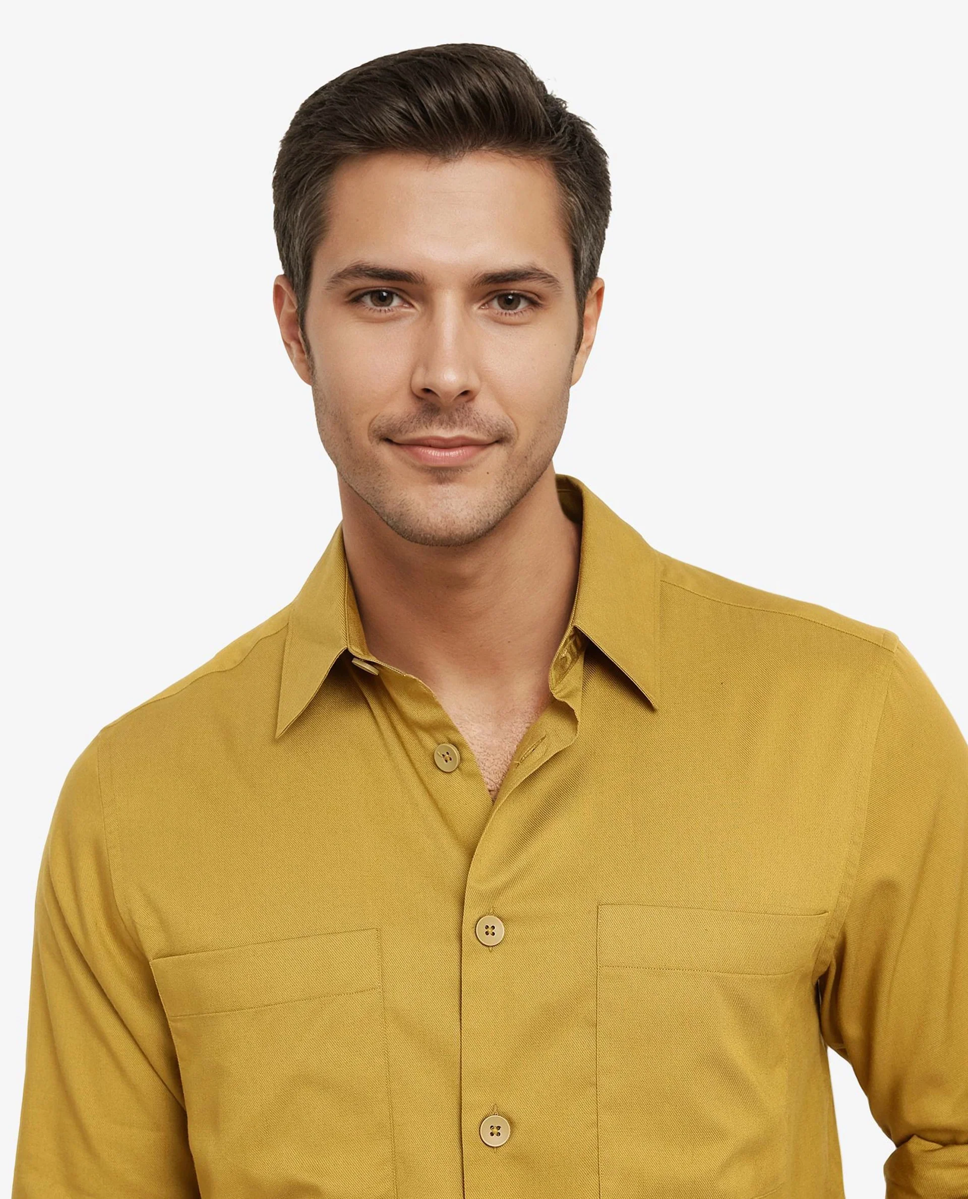 Rare Rabbit Men's Esso Flouroscent Green Cotton Blend Plain Boxy Fit Full Sleeve Collared Shirt - Image 8