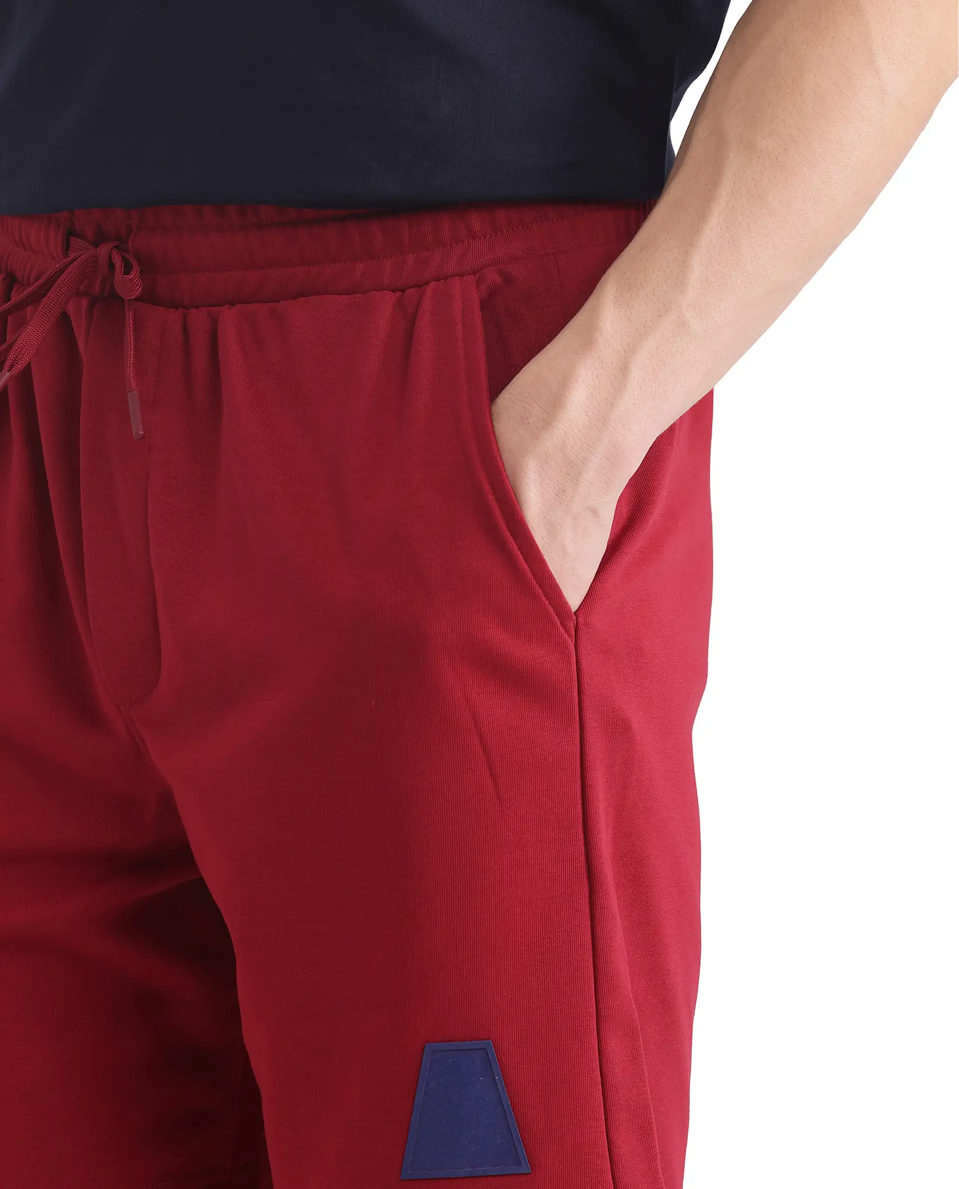 Rare Rabbit Men's Exclaim-B Red Cotton Graphic Print Oversized Fit Shorts - Image 3