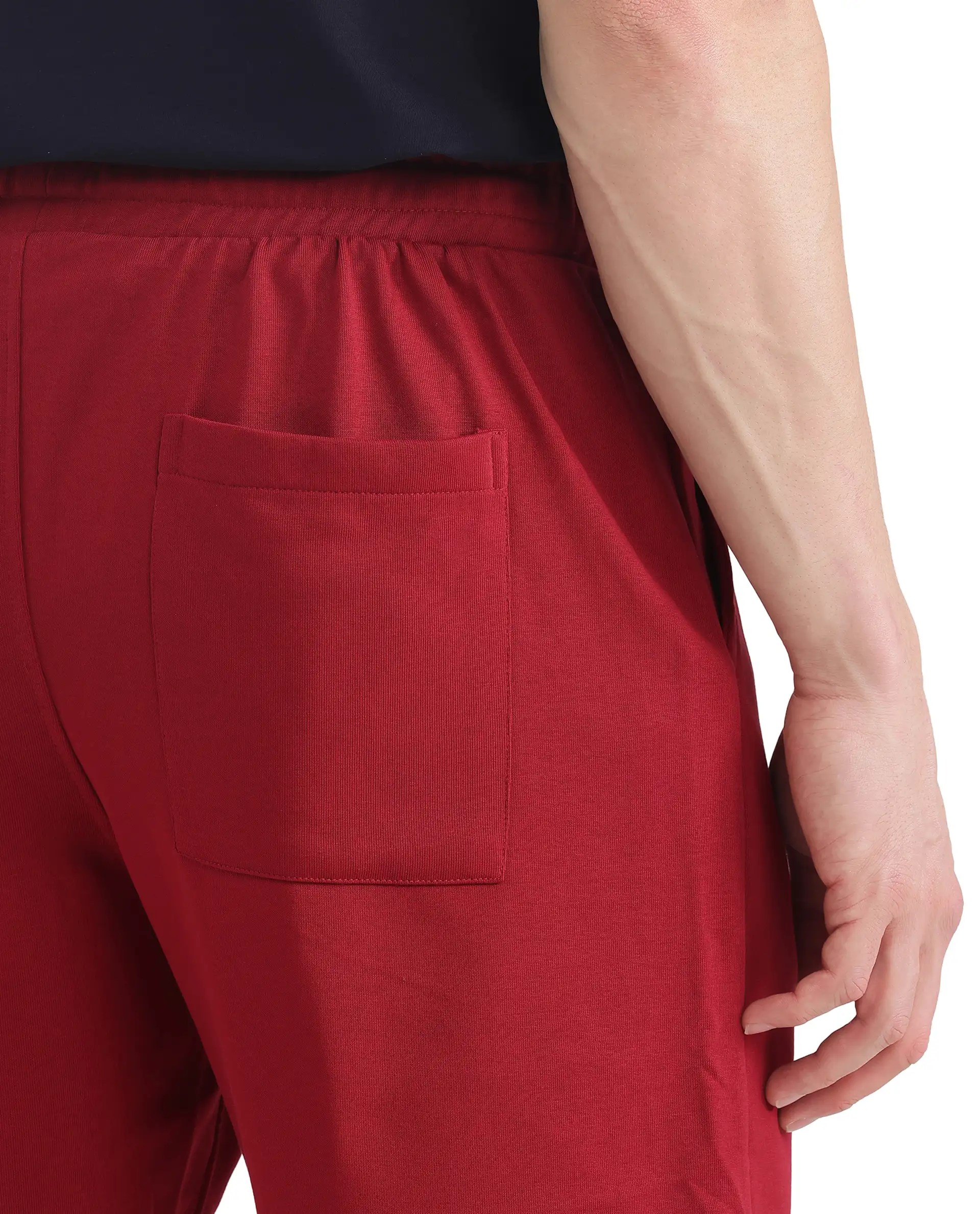 Rare Rabbit Men's Exclaim-B Red Cotton Graphic Print Oversized Fit Shorts - Image 5