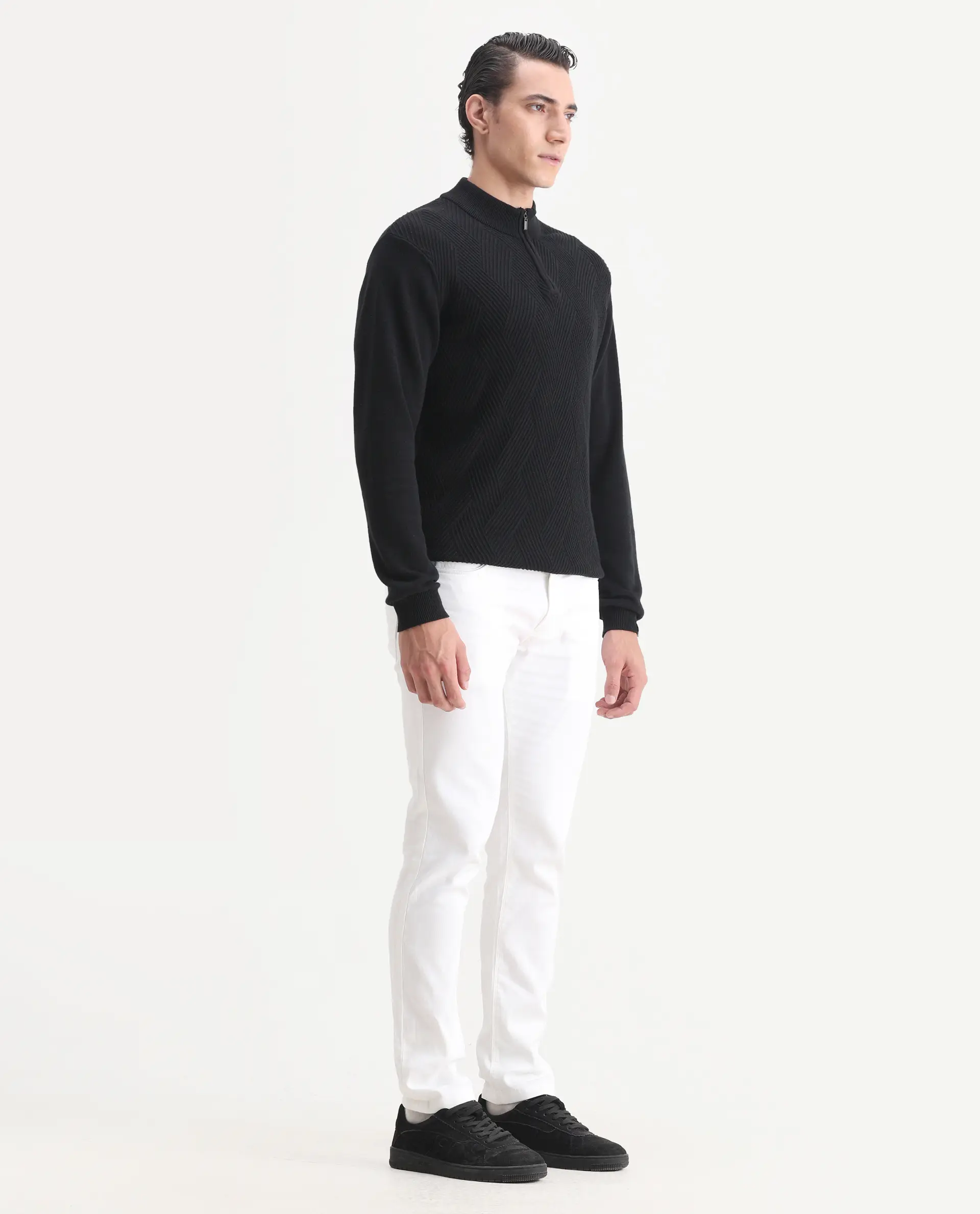 Rare Rabbit Men's Expore White Linen Blend Plain Regular Fit Trouser - Image 6