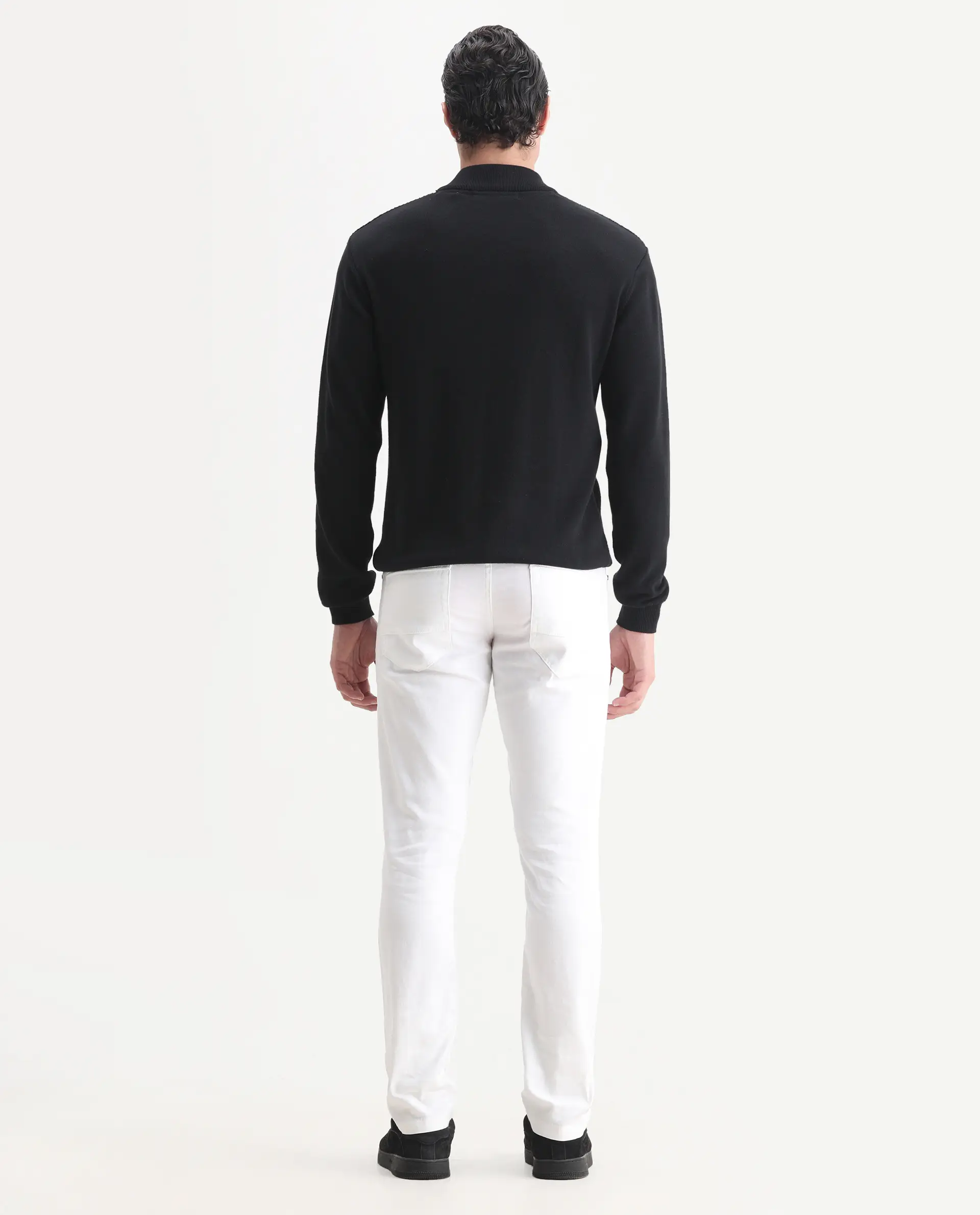Rare Rabbit Men's Expore White Linen Blend Plain Regular Fit Trouser - Image 7