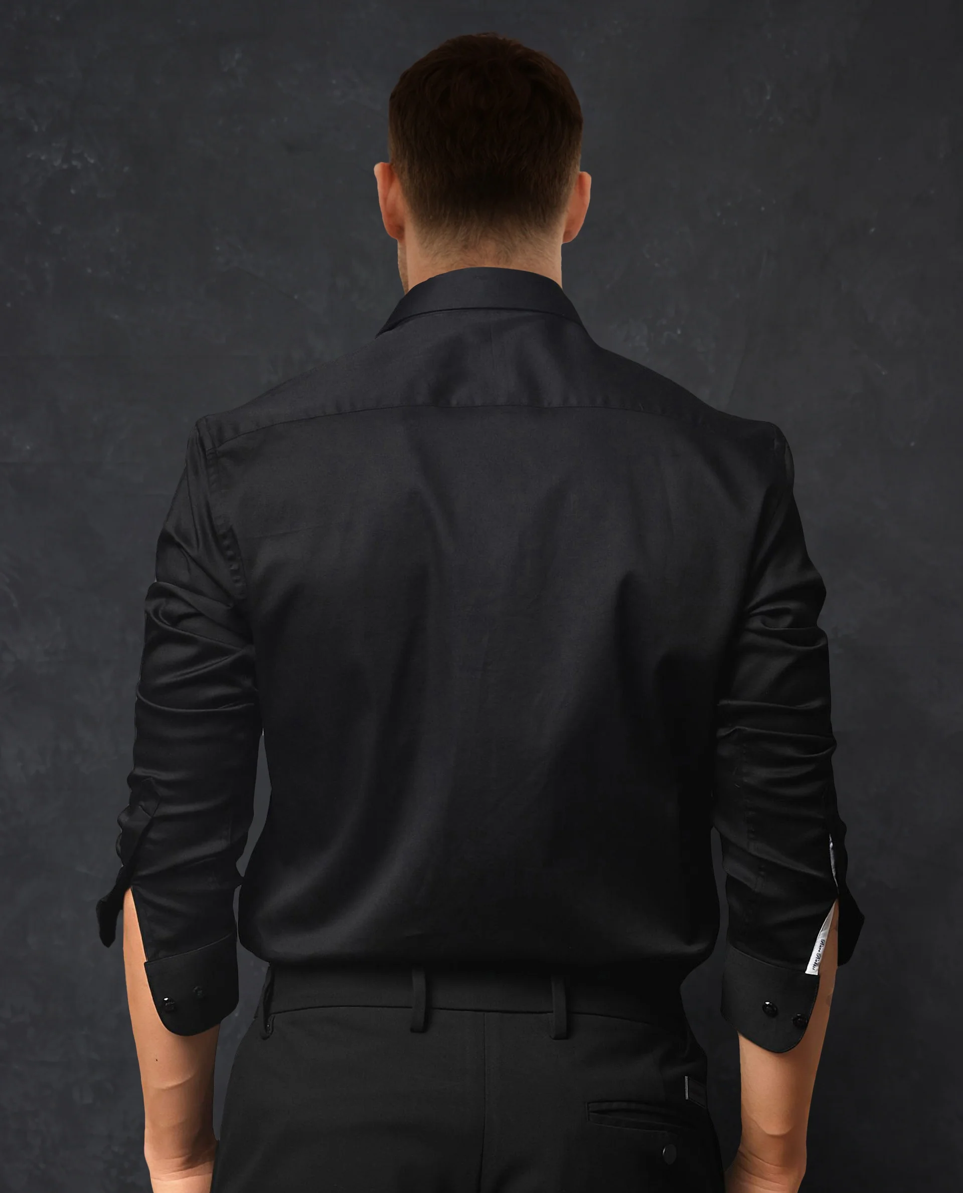 Rare Rabbit Men's Faro Black Cotton Embroidered Regular Fit Full Sleeve Spread Collar Shirt - Image 8