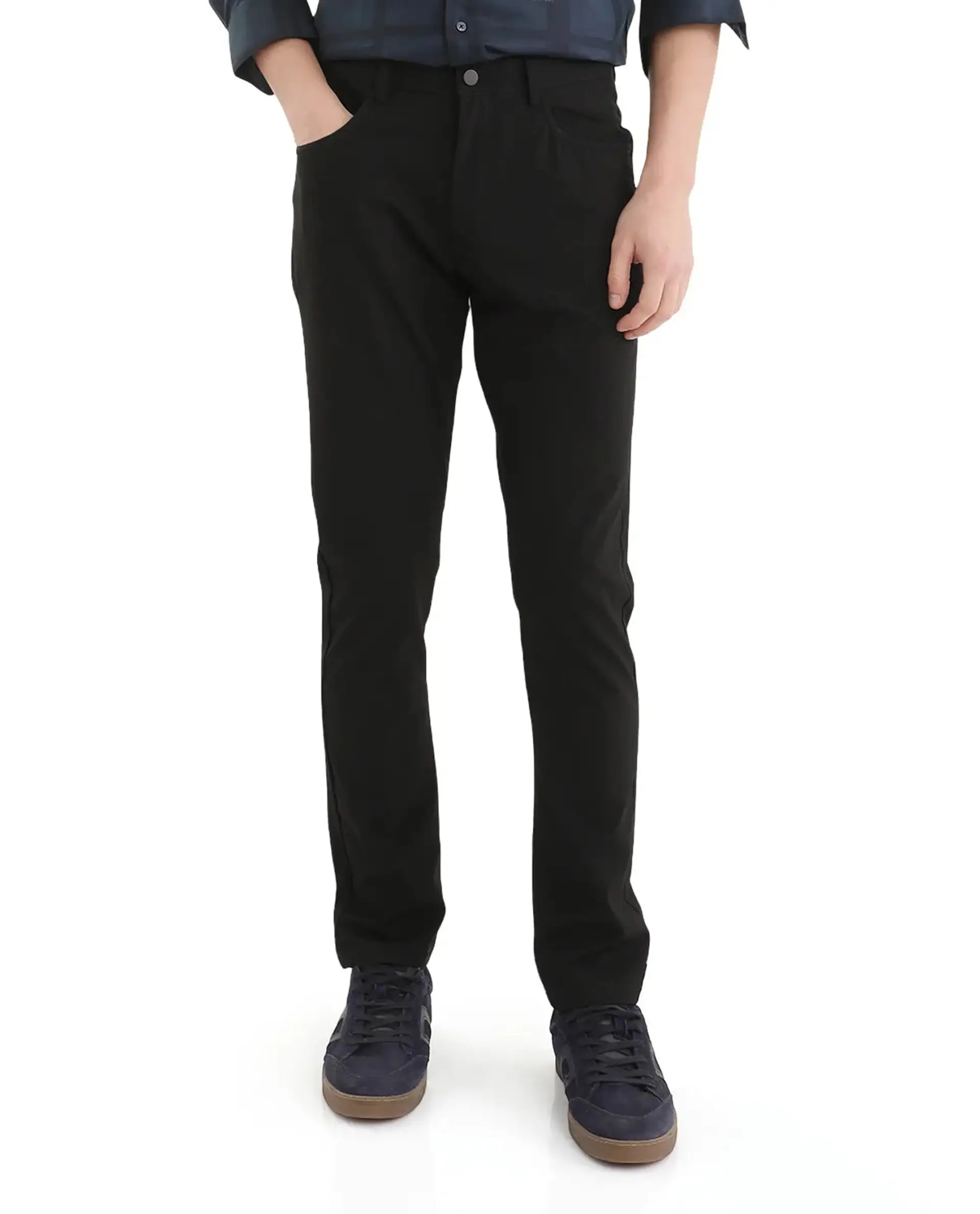 Rare Rabbit Men's Cotton Plain Regular Fit Trouser - Image 10