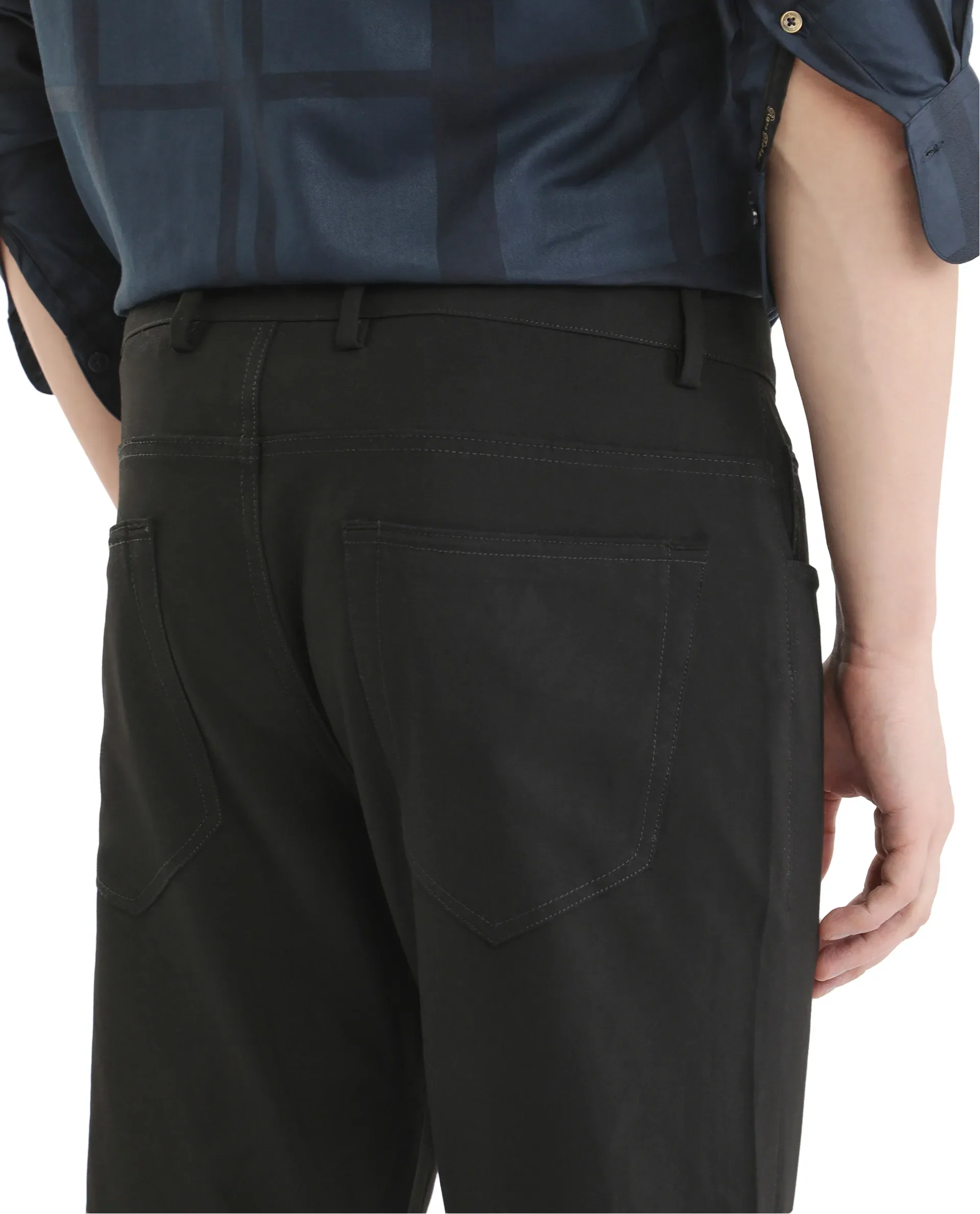 Rare Rabbit Men's Cotton Plain Regular Fit Trouser - Image 9