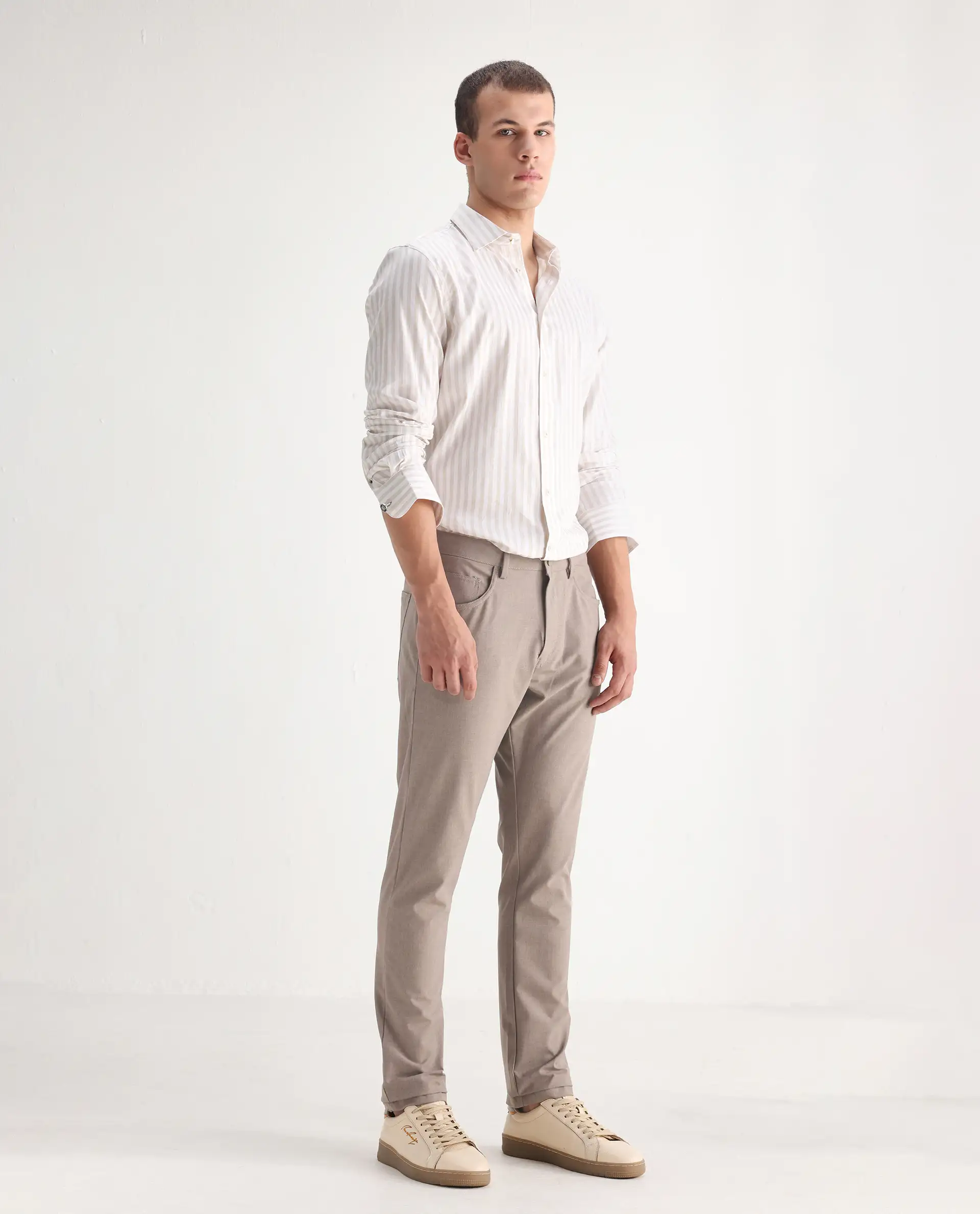 Rare Rabbit Men's Cotton Plain Regular Fit Trouser - Image 3