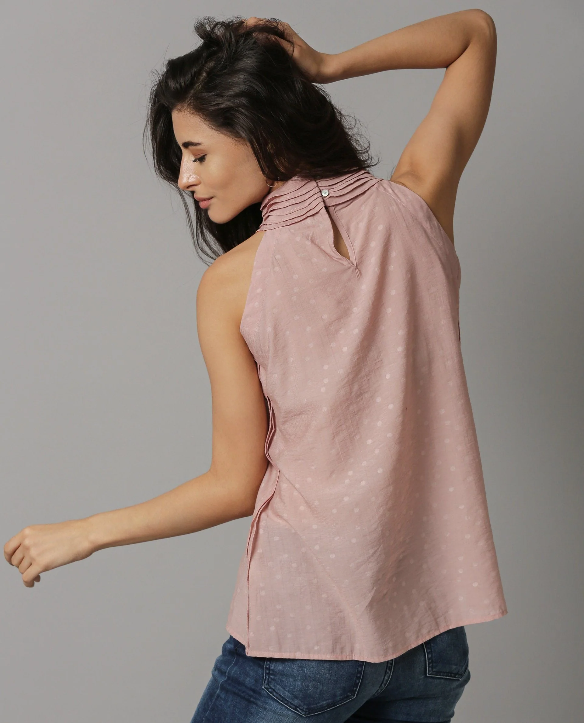 Rareism Women Feather Pink Top Sleeveless - Image 7