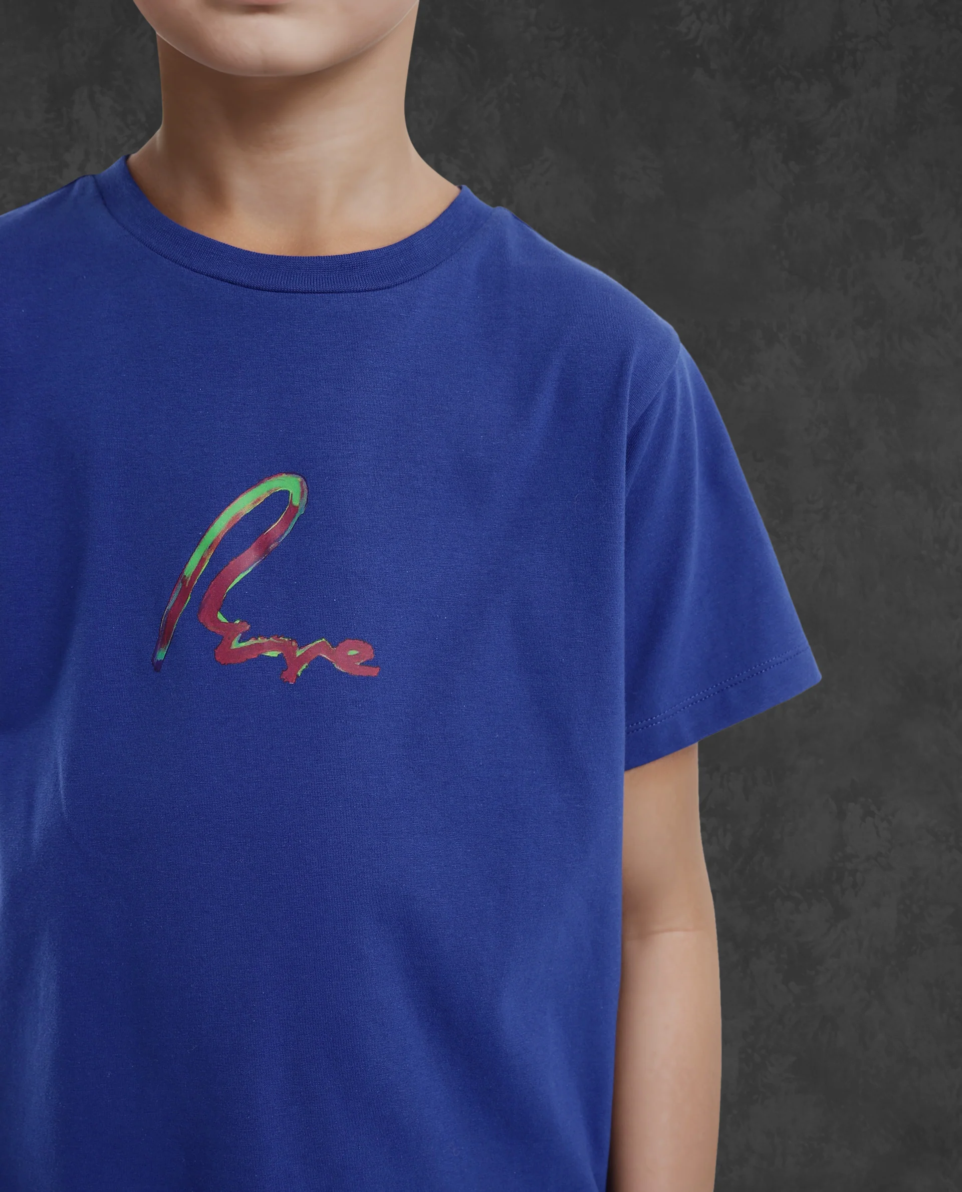 Rare Ones Kids Felix Blue Cotton Half Sleeves Crew Neck Graphic Print T-Shirt - Image 10