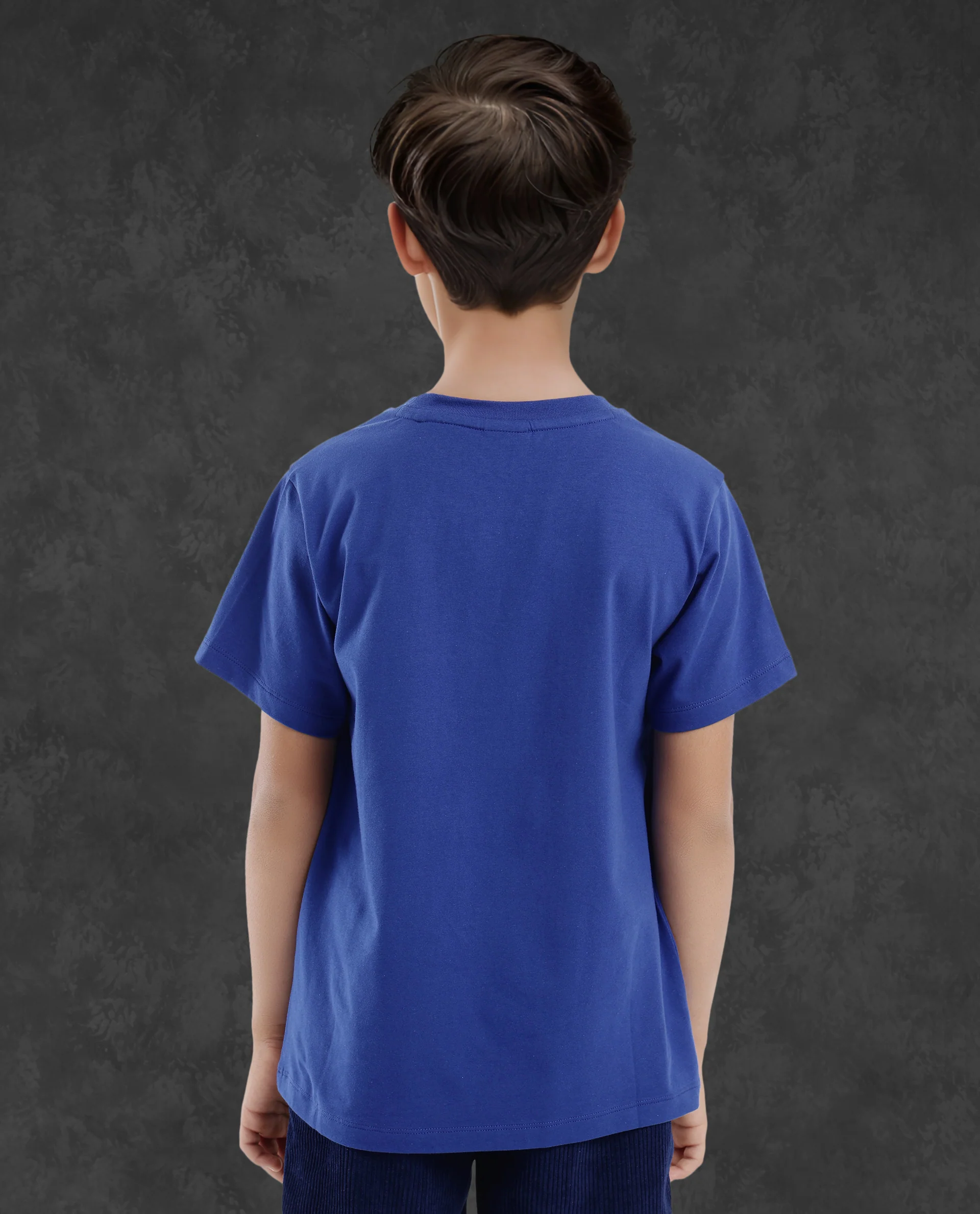 Rare Ones Kids Felix Blue Cotton Half Sleeves Crew Neck Graphic Print T-Shirt - Image 11