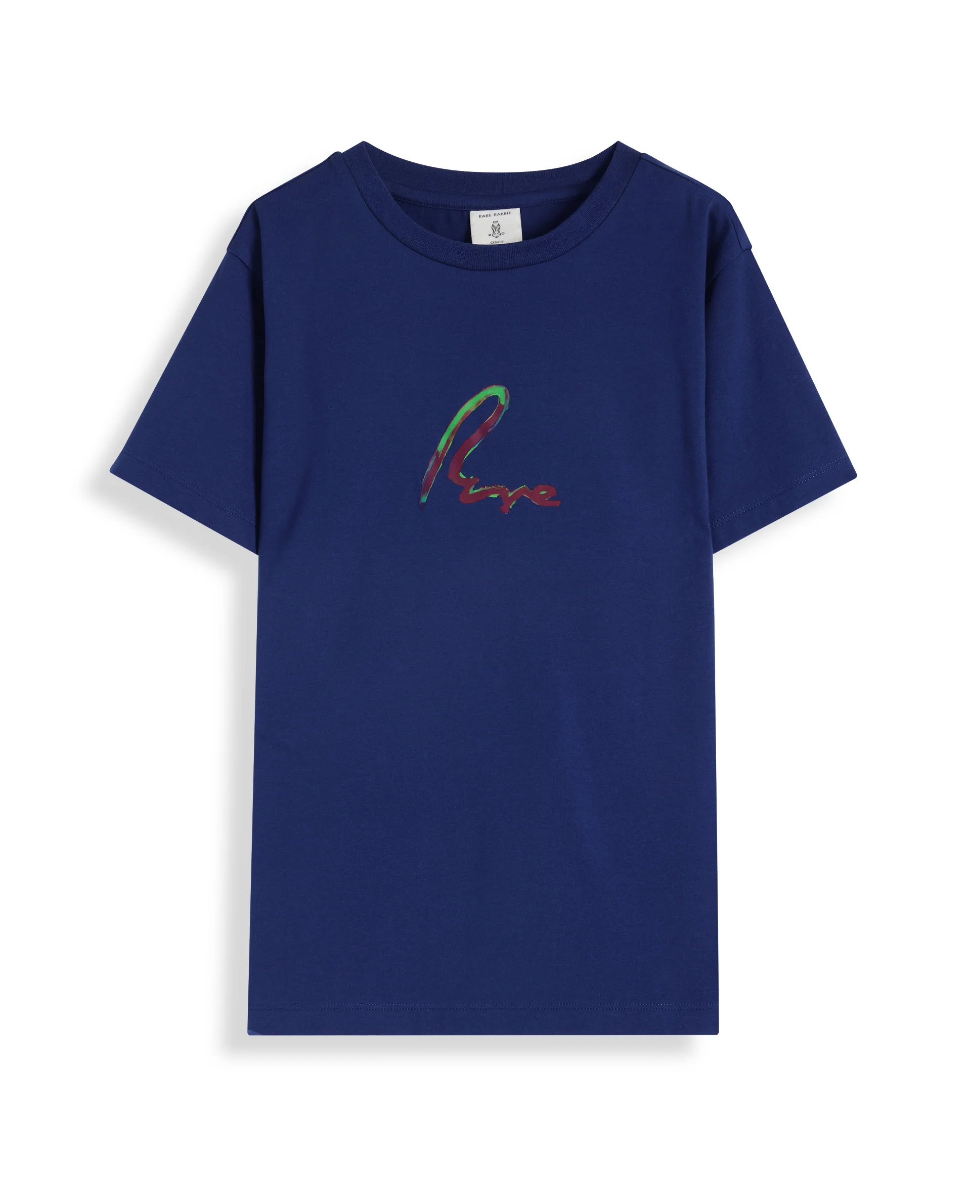 Rare Ones Kids Felix Blue Cotton Half Sleeves Crew Neck Graphic Print T-Shirt - Image 4