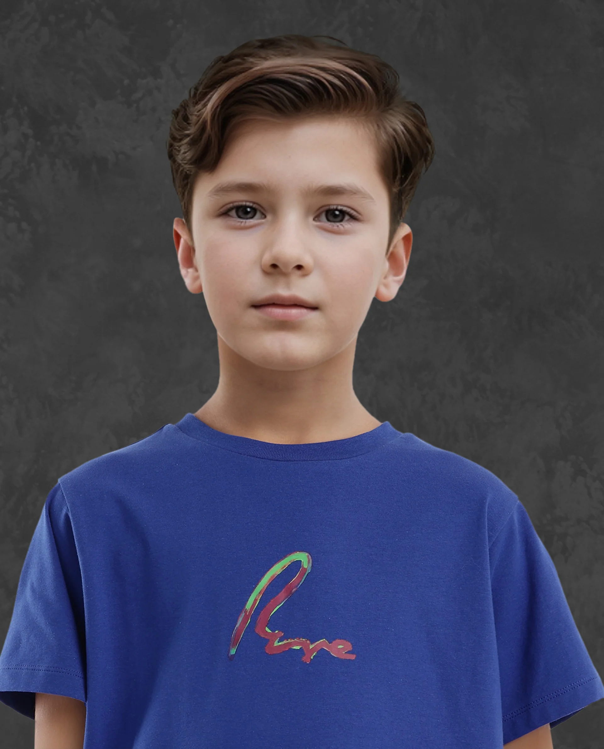 Rare Ones Kids Felix Blue Cotton Half Sleeves Crew Neck Graphic Print T-Shirt - Image 9