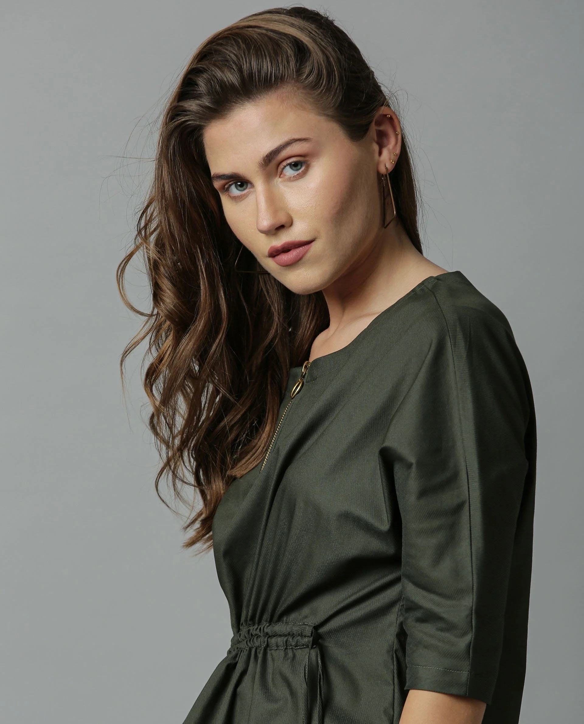 Rareism Women Fenny Green Top Short Sleeves Solid - Image 3