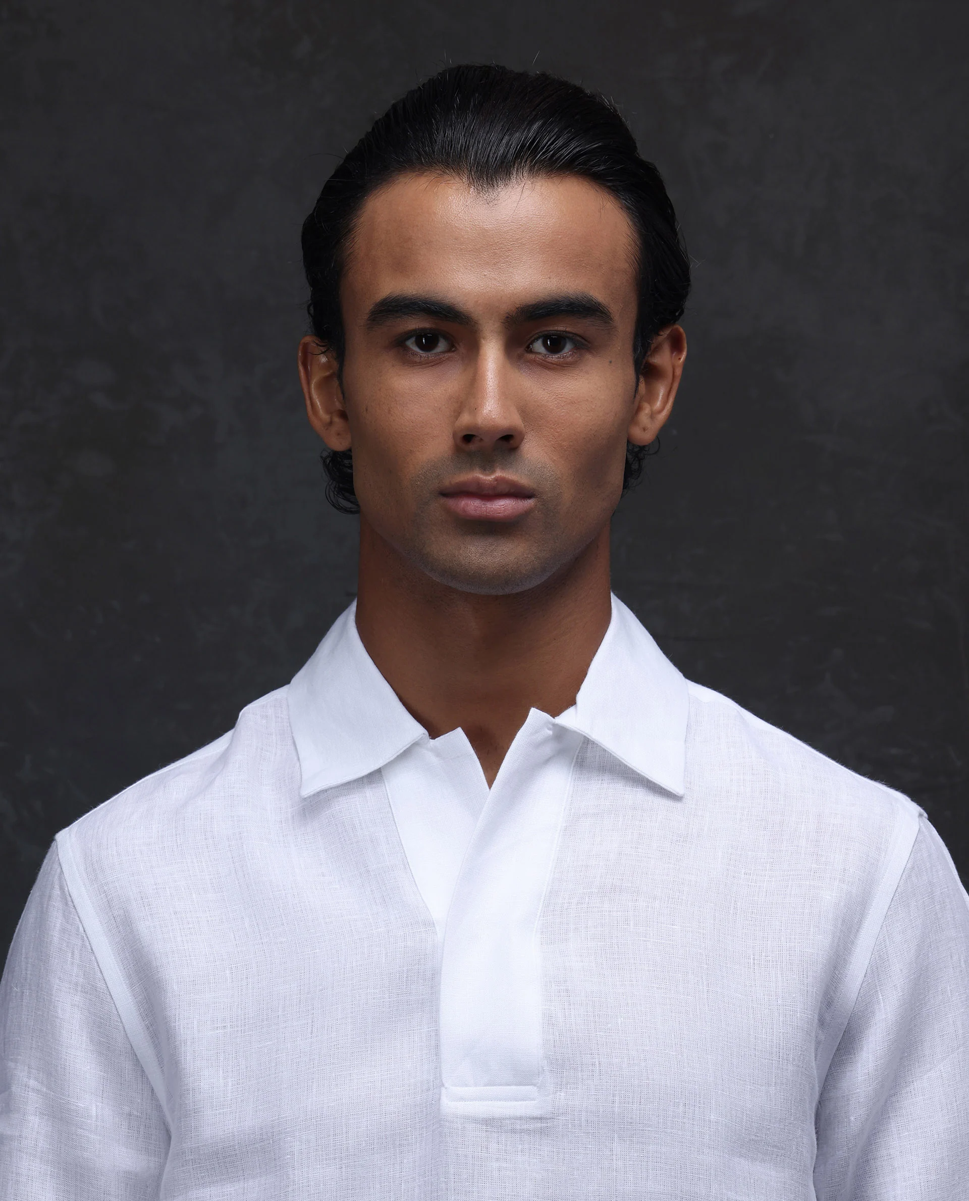 Rare Rabbit Men's Figh White 100% Linen Plain Regular Fit Full Sleeve Collared Shirt - Image 2