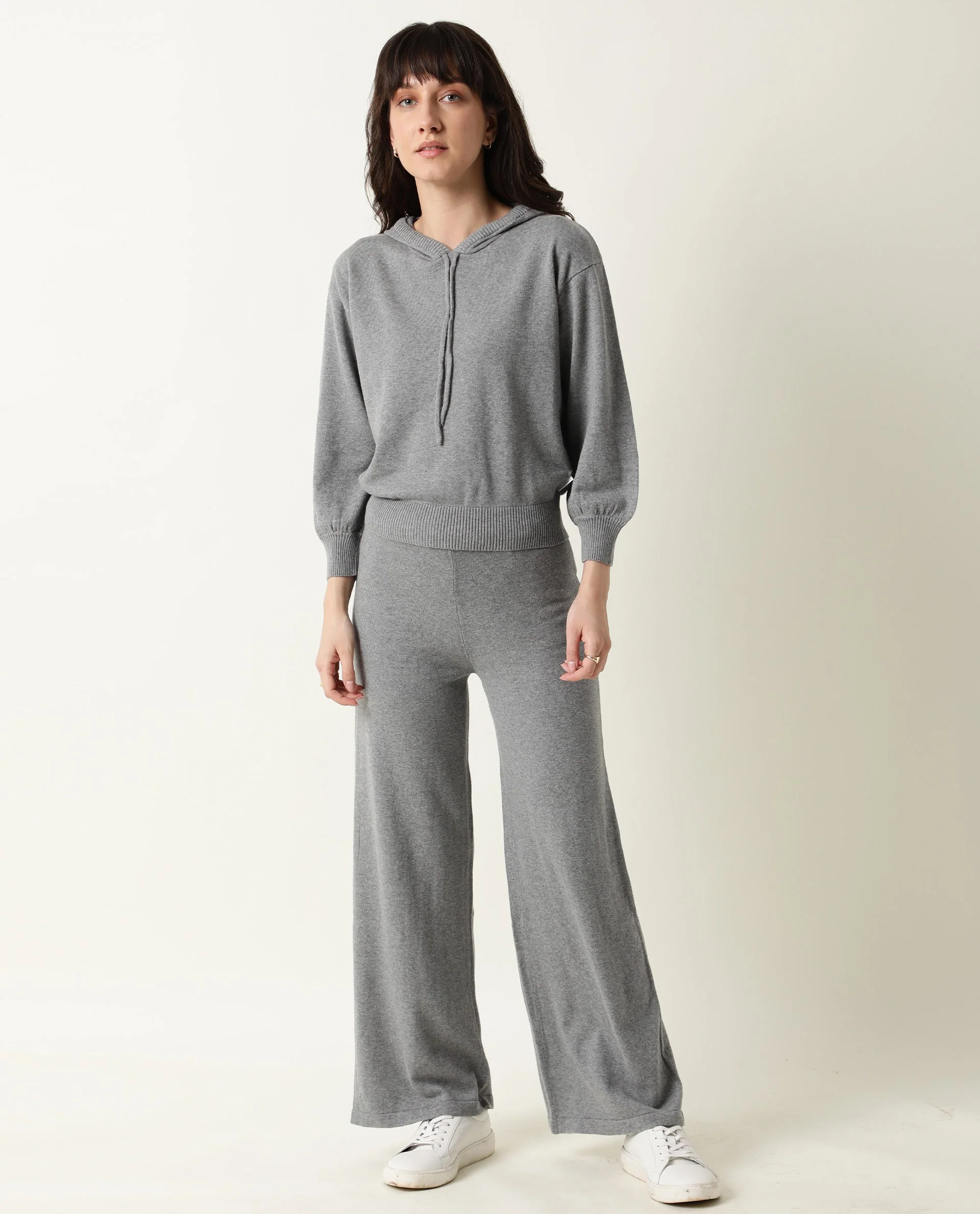 Rareism Women's Tracksuit Cotton Hooded Plain Knee Length Relaxed Fit Track Suit - Image 3