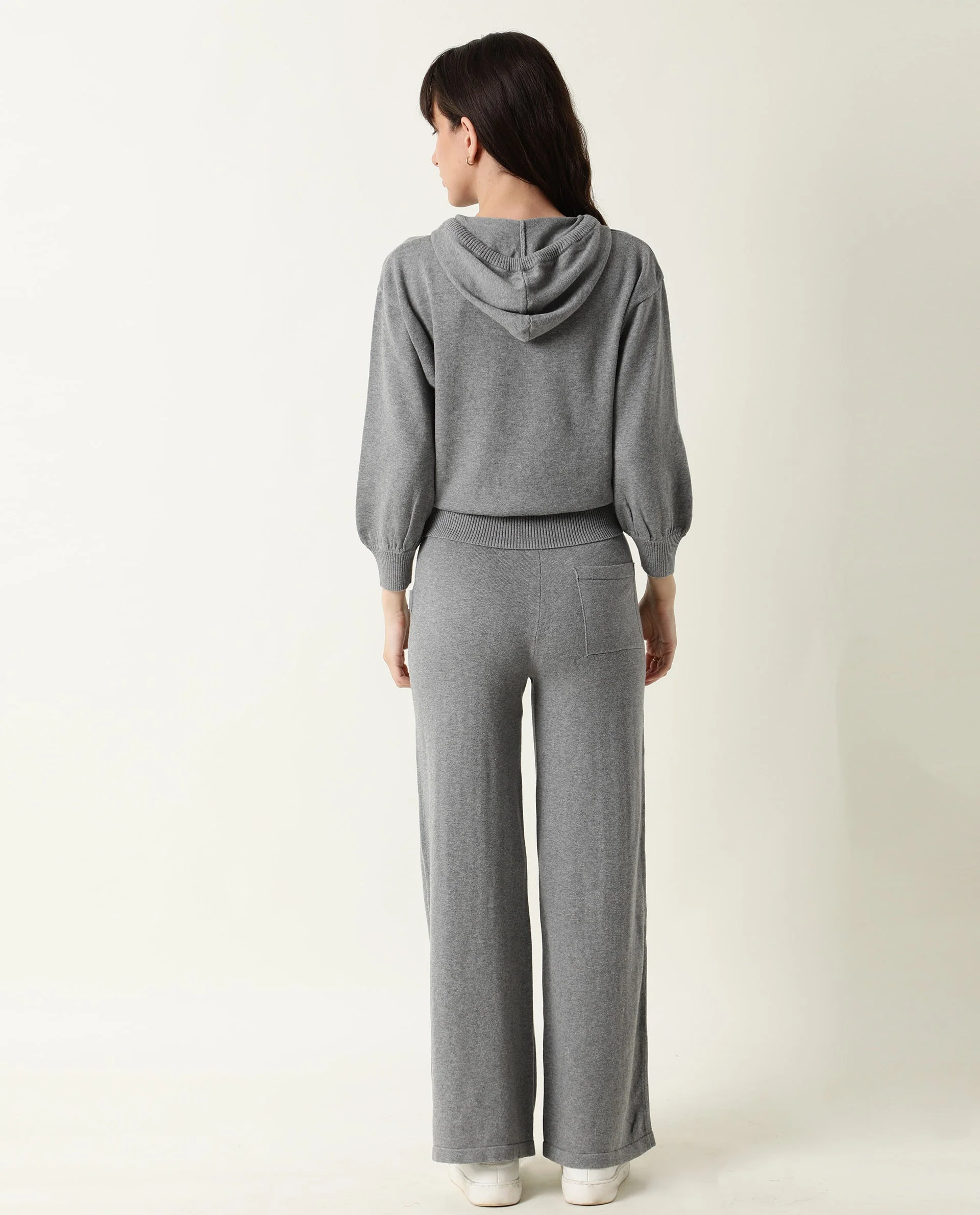 Rareism Women's Tracksuit Cotton Hooded Plain Knee Length Relaxed Fit Track Suit - Image 6