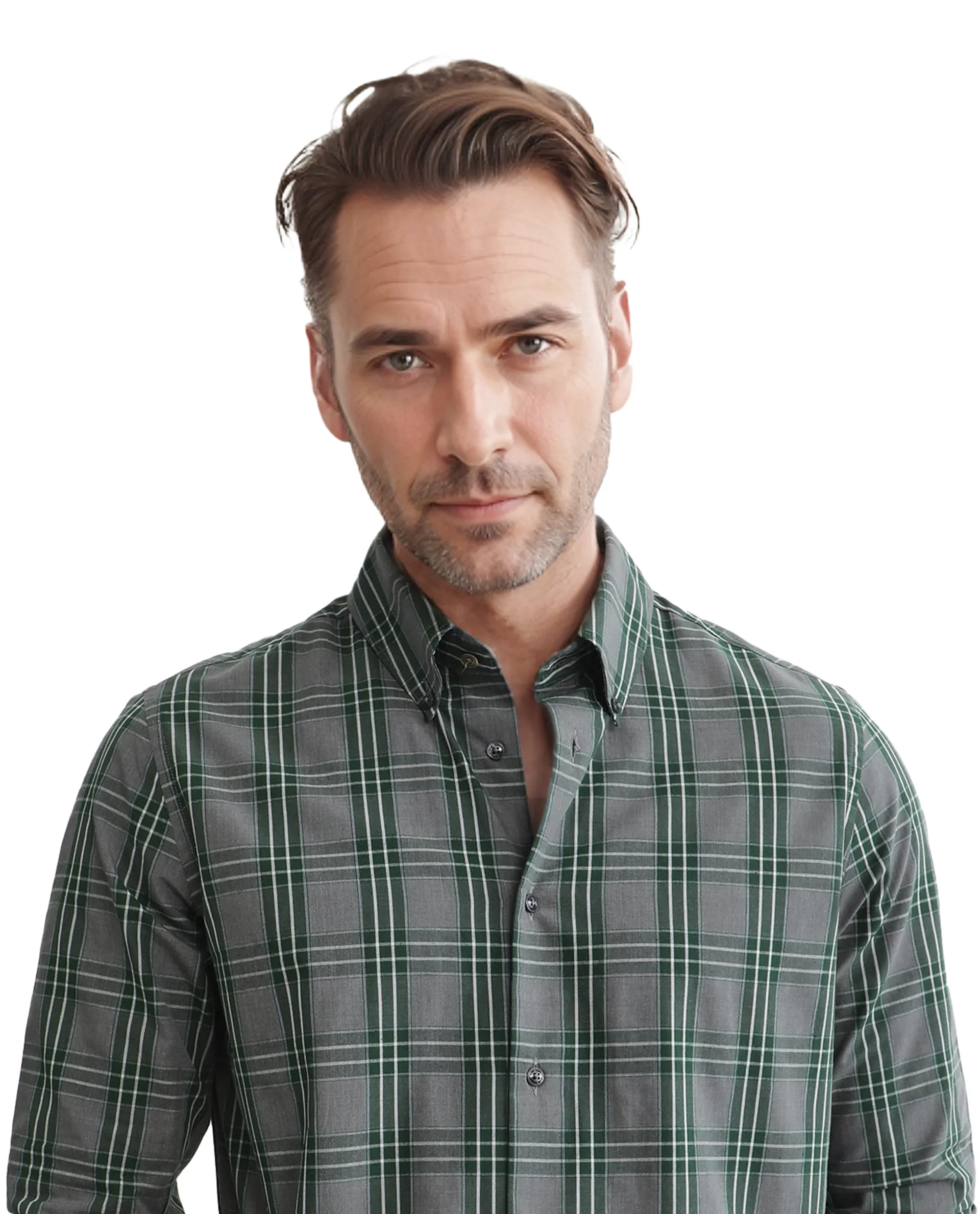 Rare Rabbit Men's Finster Green Cotton Checked Print Regular Fit Full Sleeve Button-Down Collar Shirt - Image 8