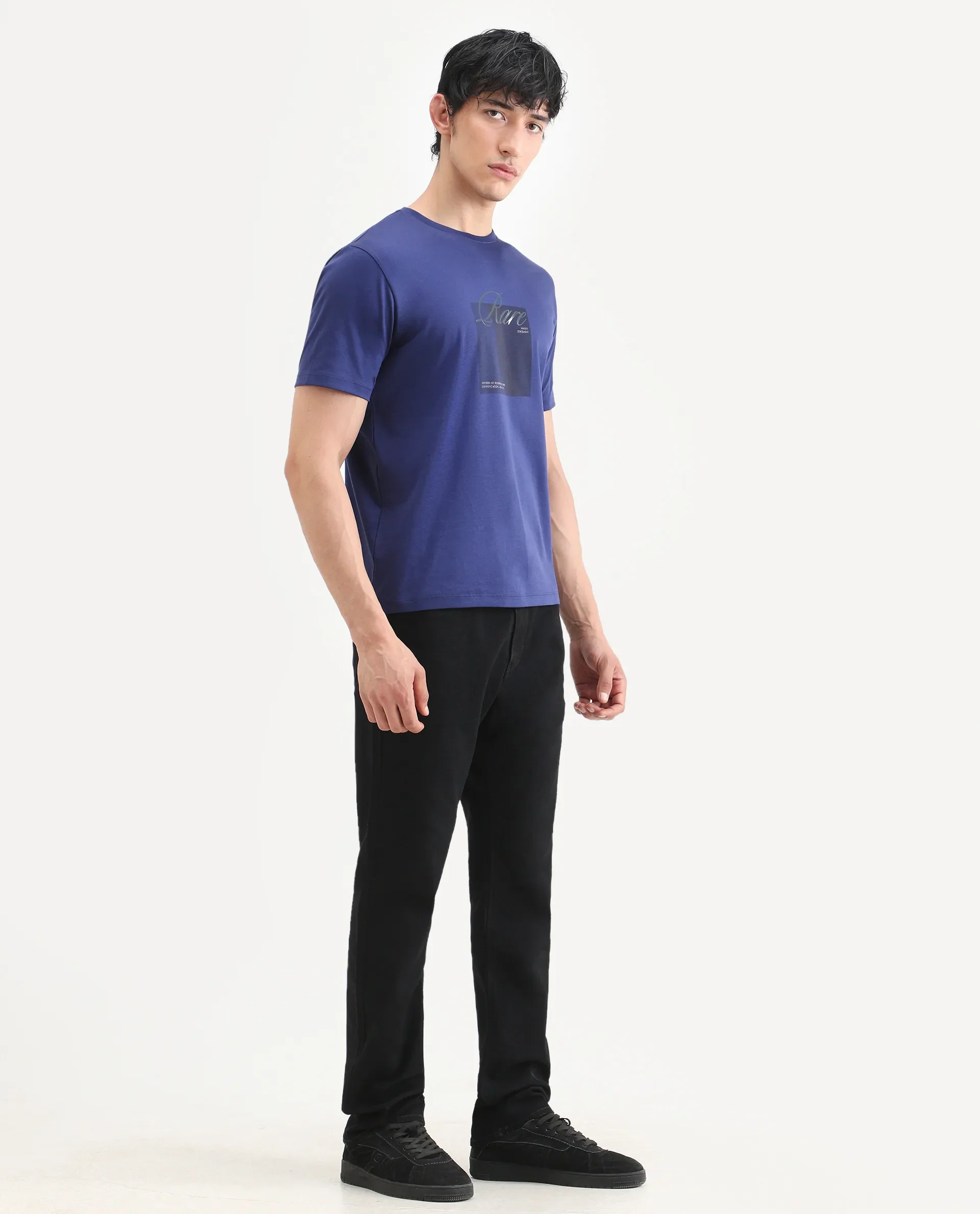Rare Rabbit Men's Fiz B Black Cotton Blend Fabric Morris Regular Fit Plain Jeans - Image 7