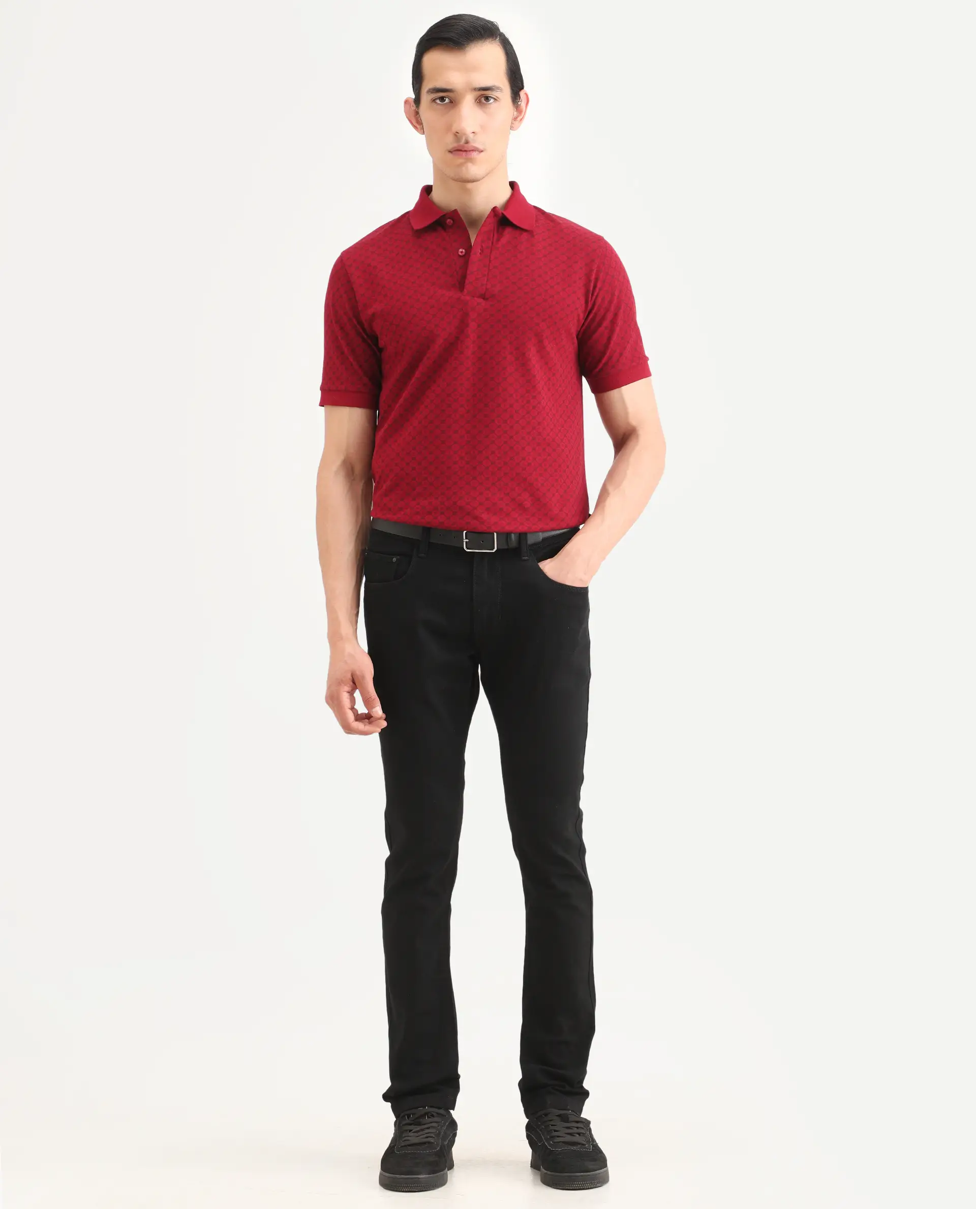 Rare Rabbit Men's Fiz Bh Black Cotton Blend Fabric Hawk Slim Plain Jeans - Image 4