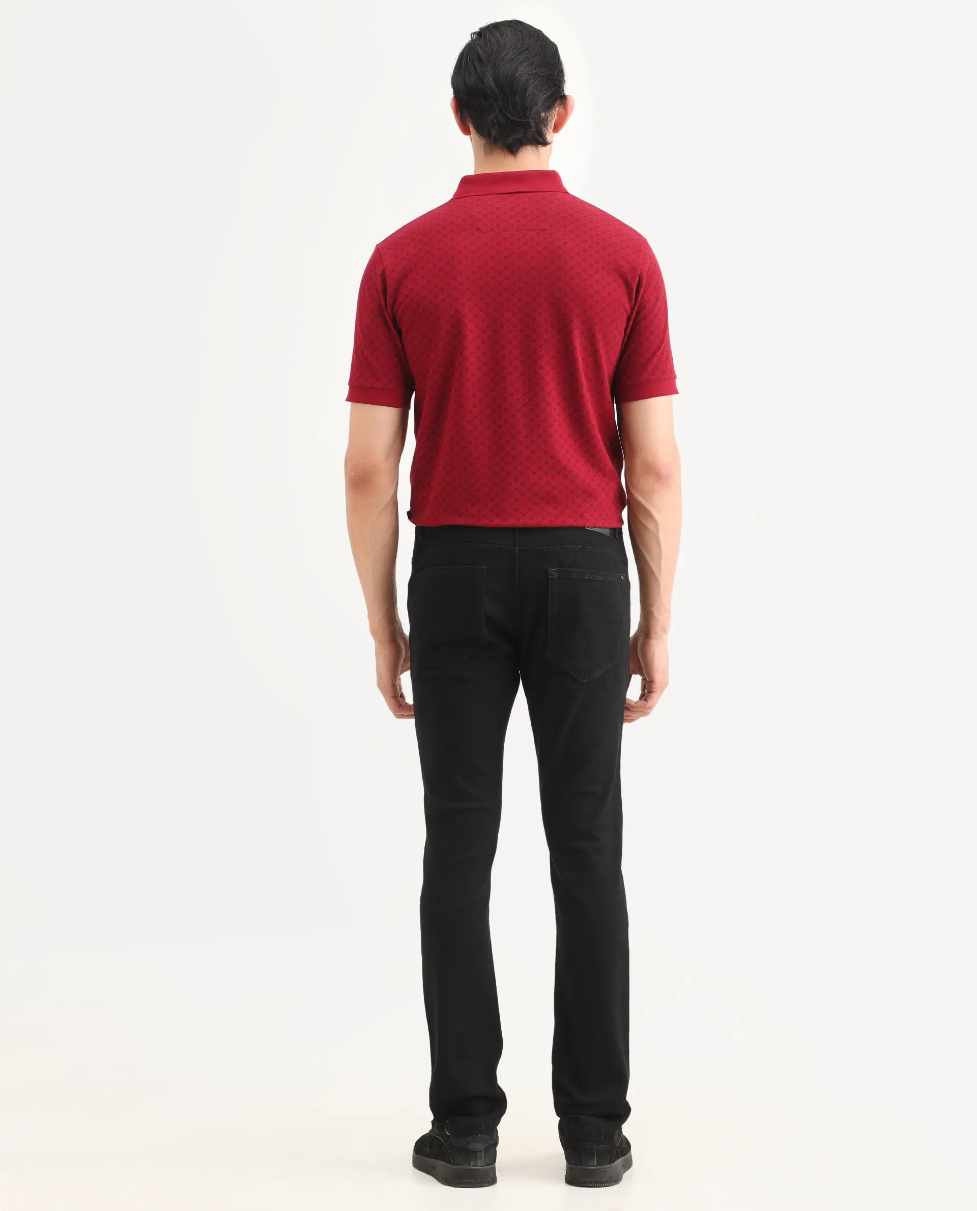Rare Rabbit Men's Fiz Bh Black Cotton Blend Fabric Hawk Slim Plain Jeans - Image 8