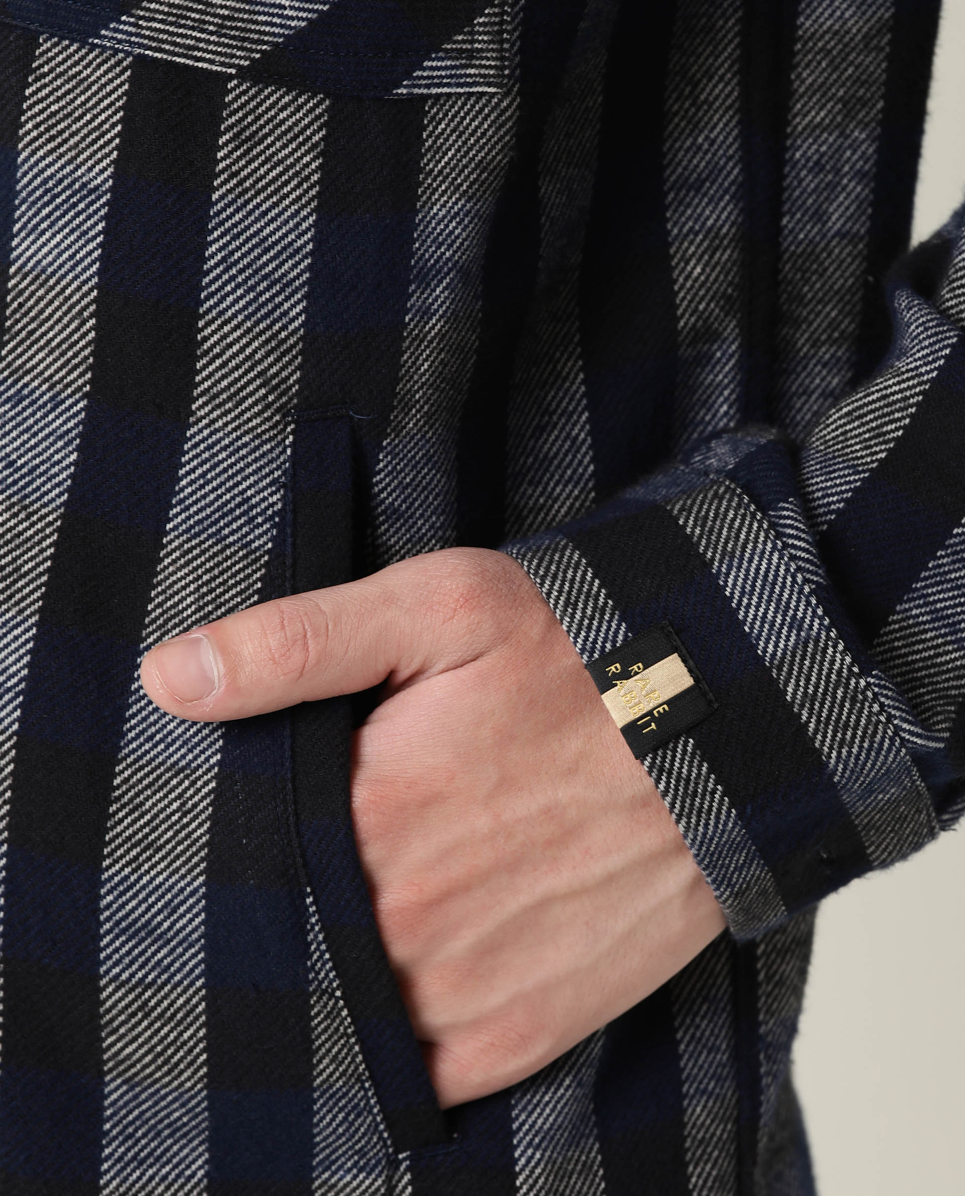 Rare Rabbit Men's Flan Navy Nylon Plain Regular Fit Full Sleeve Spread Collar Jacket - Image 6