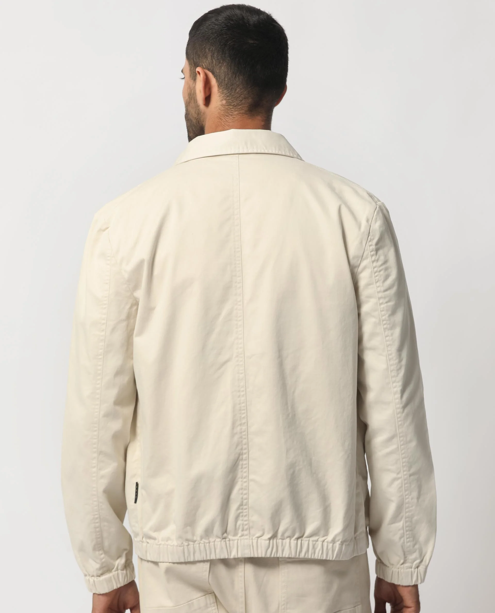 Rare Rabbit Men's Flinsten Beige Cotton Plain Regular Fit Full Sleeve Spread Collar Jacket - Image 17