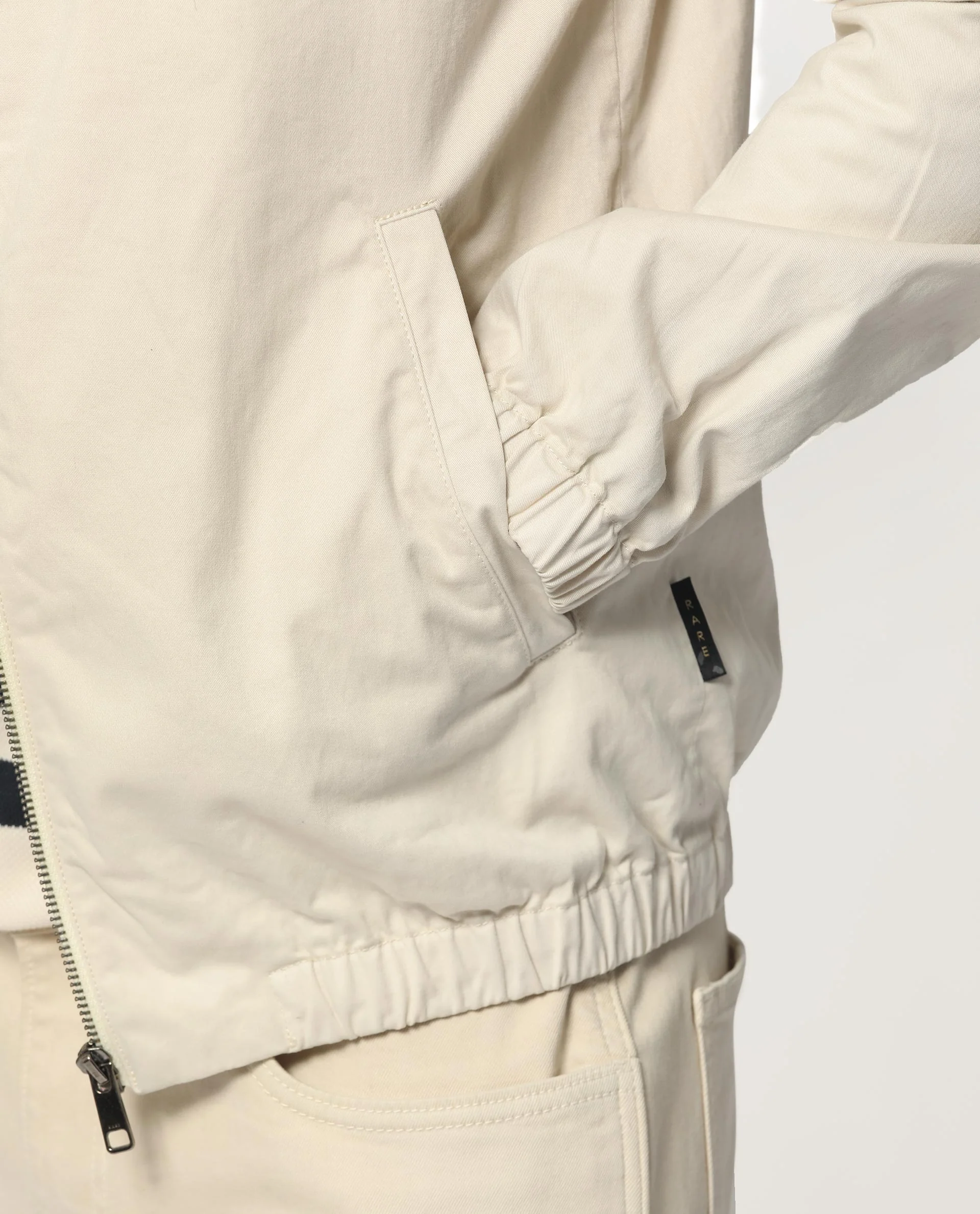 Rare Rabbit Men's Flinsten Beige Cotton Plain Regular Fit Full Sleeve Spread Collar Jacket - Image 4