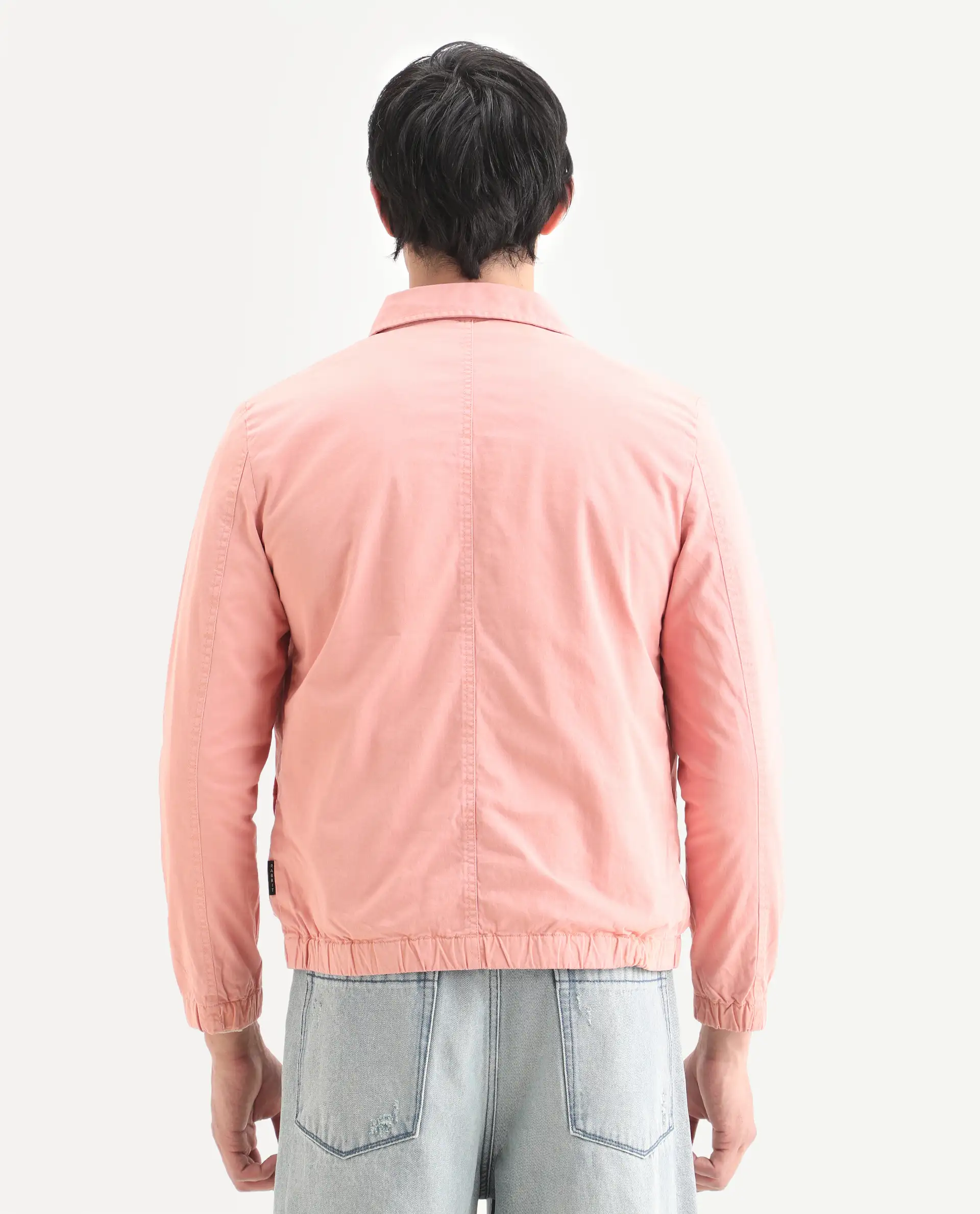 Rare Rabbit Men's Flinsten Dusky Pink Cotton Plain Regular Fit Full Sleeve Spread Collar Jacket - Image 8