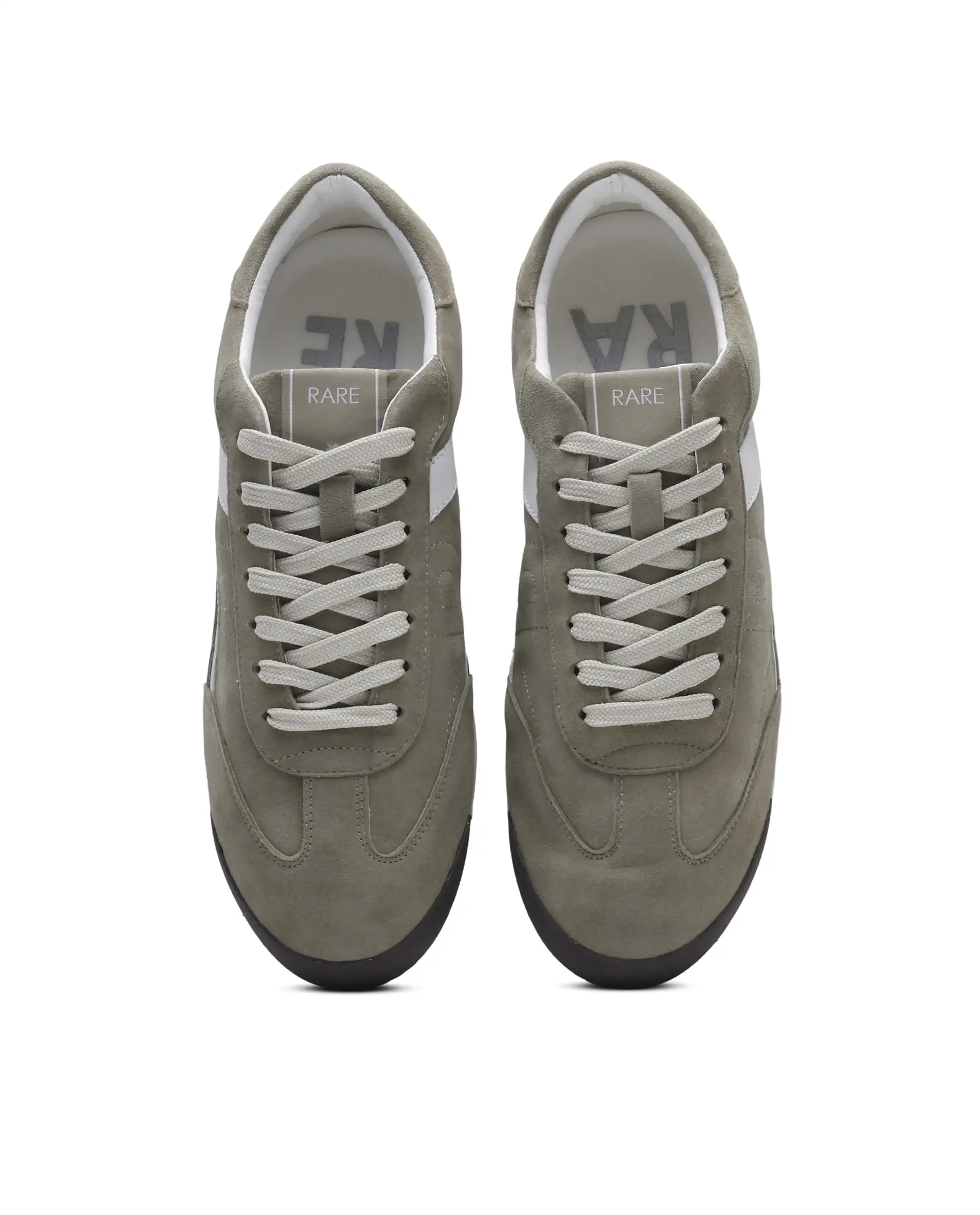 Rare Rabbit Men's Flux Dark Fawn Suede Sneaker - Image 3