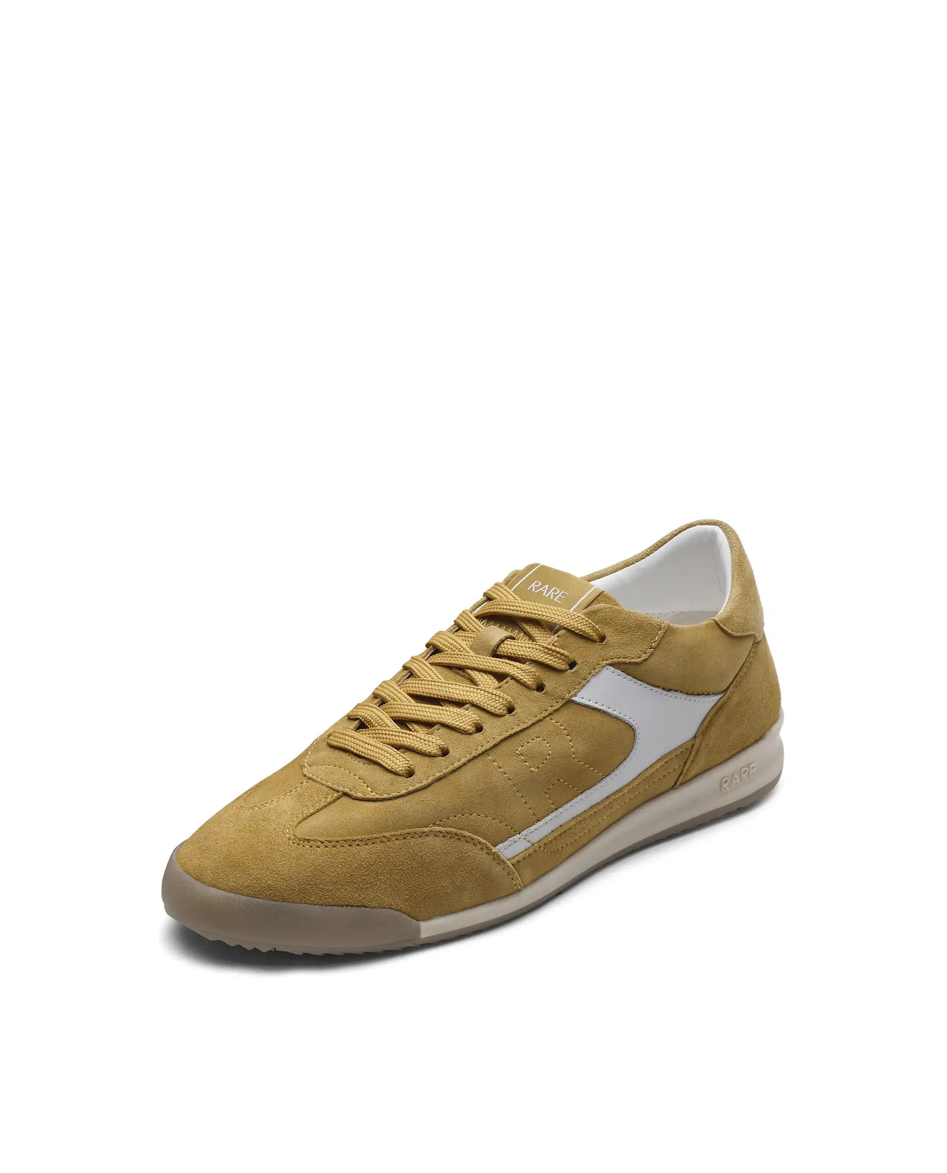 Rare Rabbit Men's Flux Mustard Suede Sneaker - Image 3