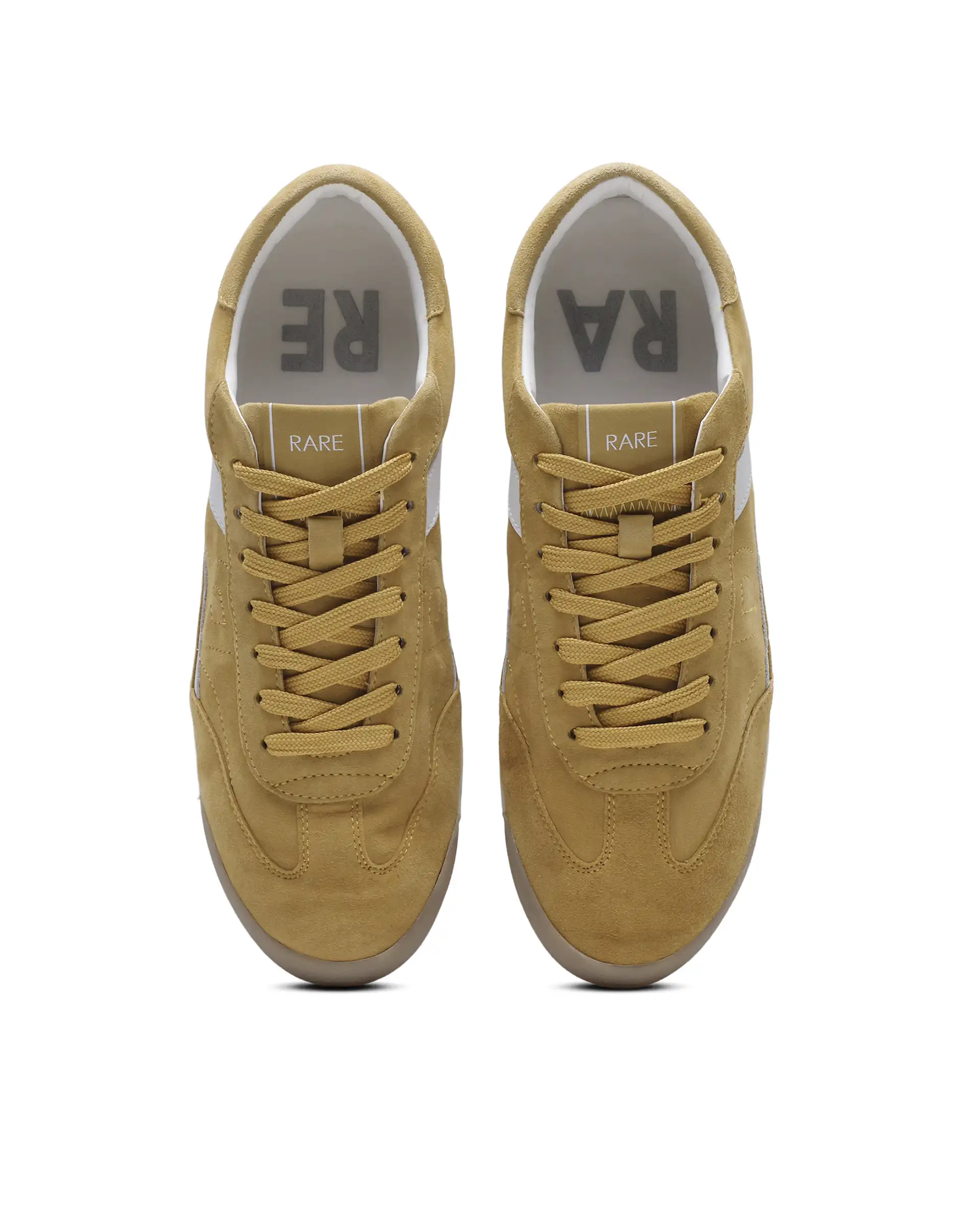 Rare Rabbit Men's Flux Mustard Suede Sneaker - Image 4