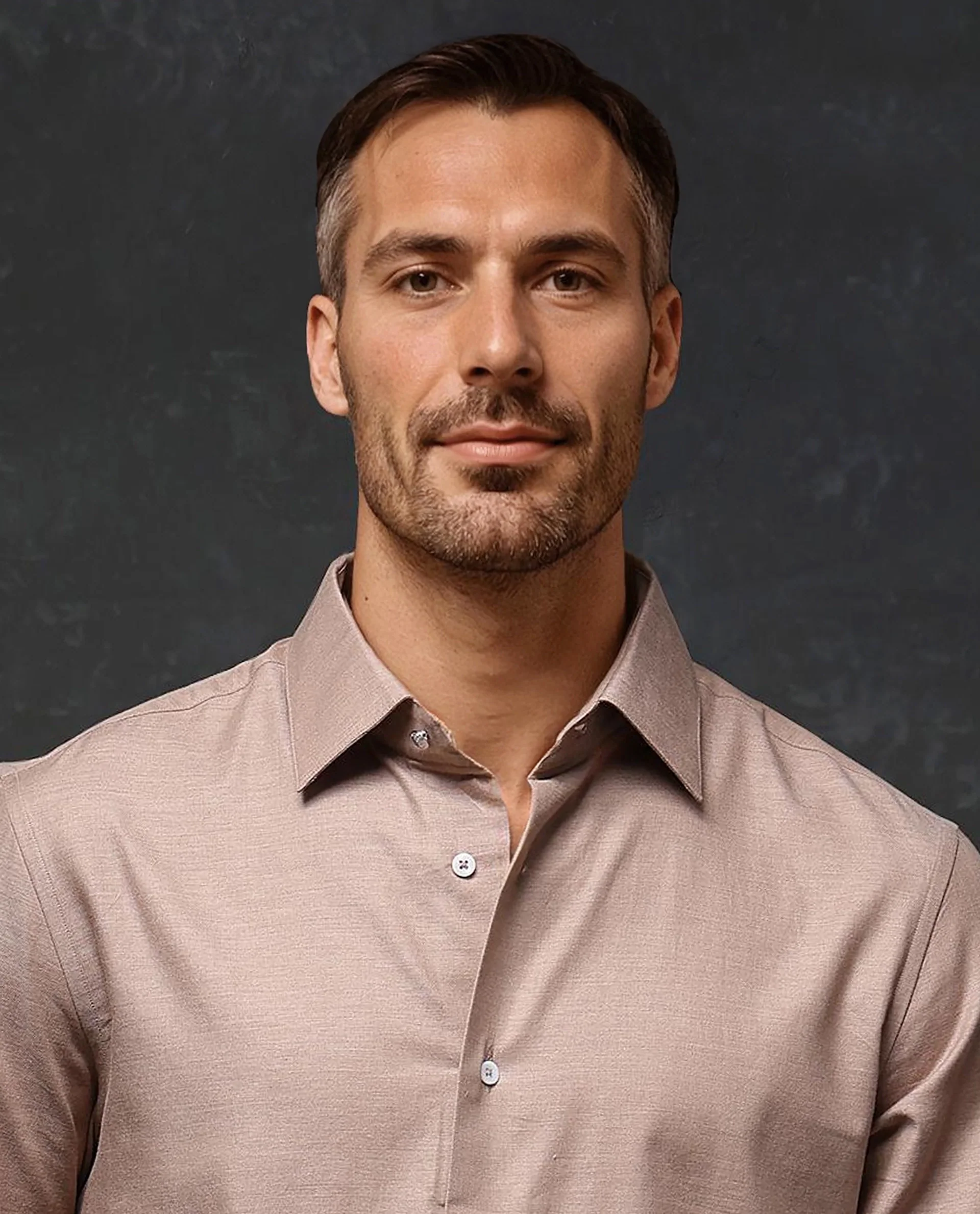 Rare Rabbit Men's Forde Dusky Peach Cotton Plain Regular Fit Full Sleeve Collared Shirt - Image 5