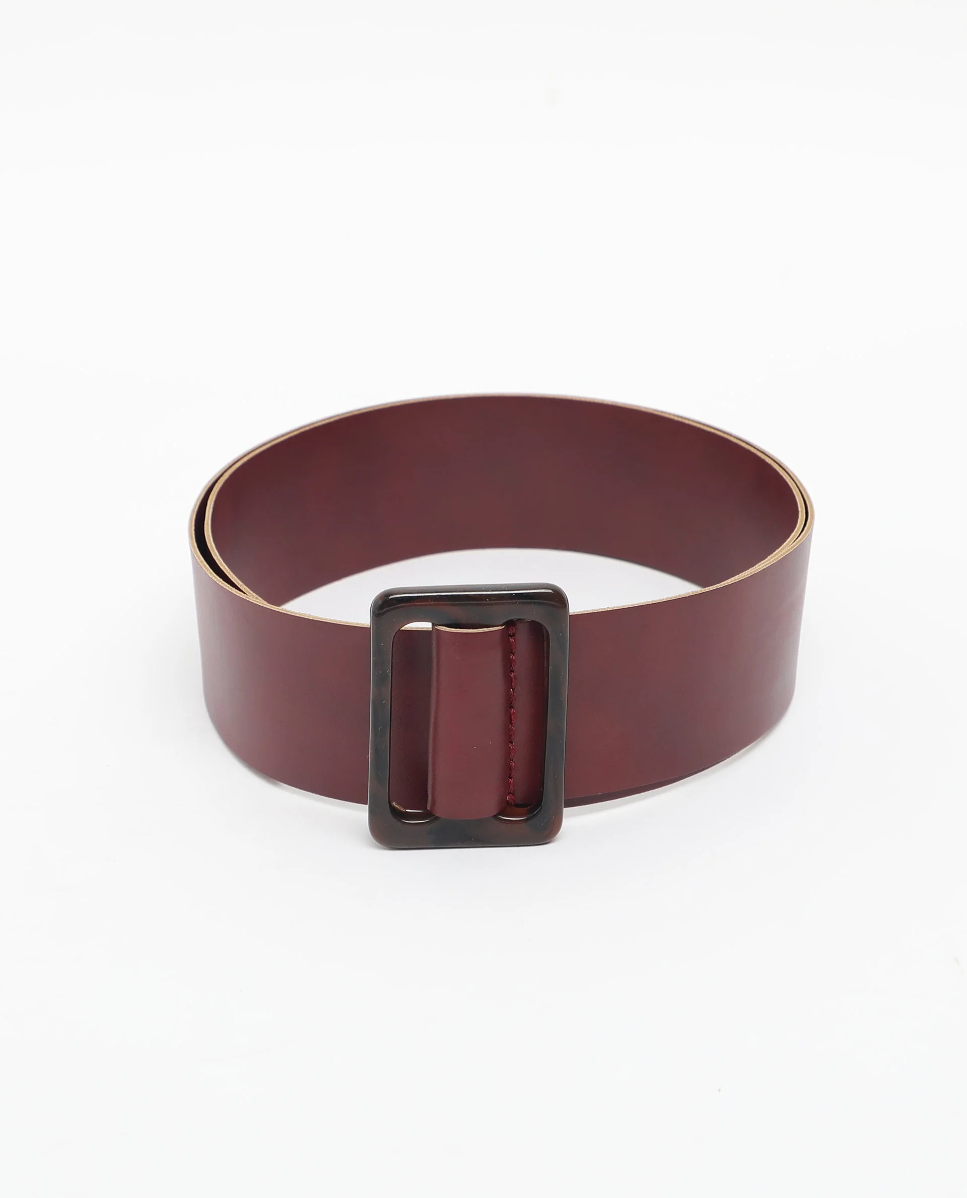 Rareism Women France Maroon Solid Leather Belt - Image 2