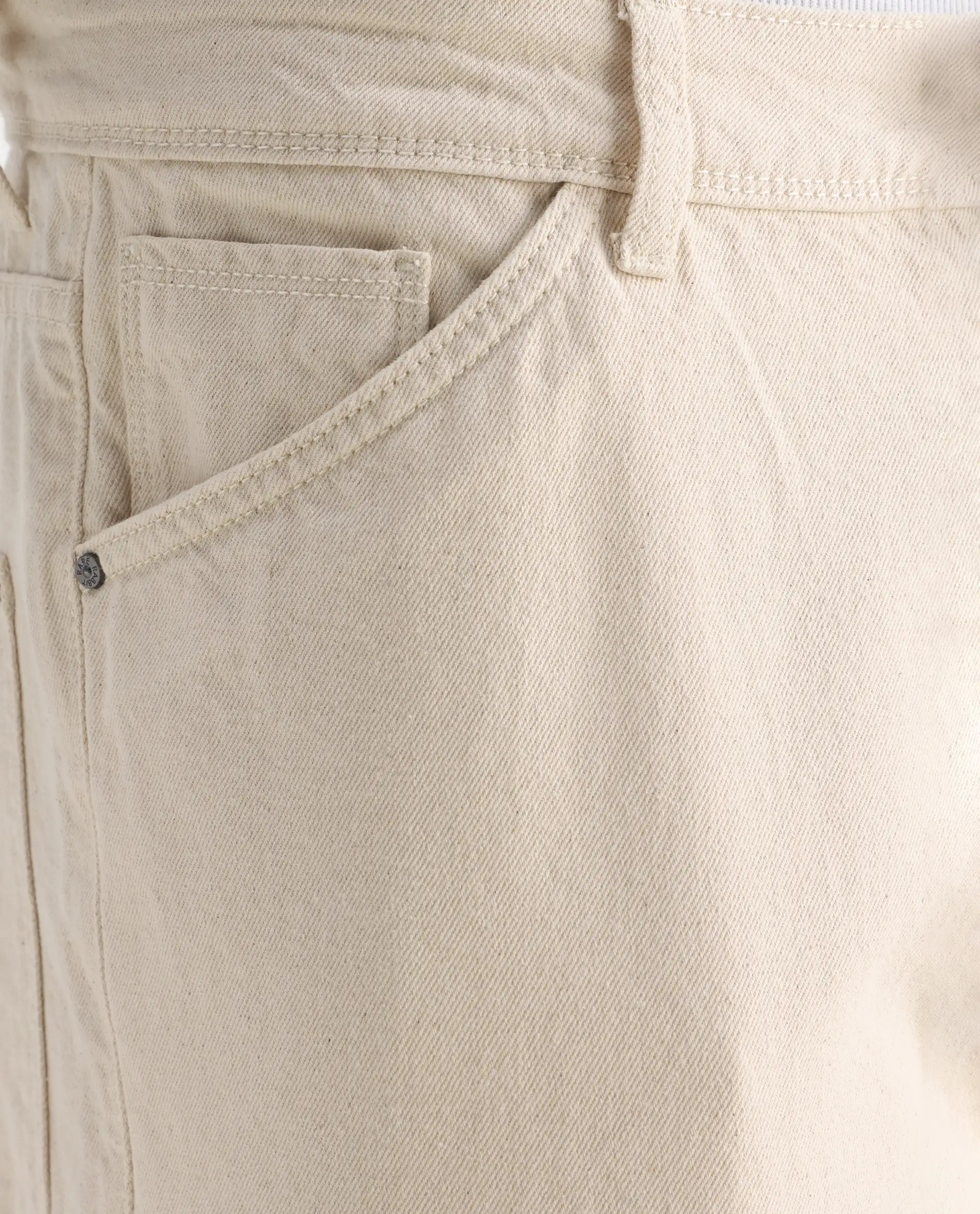 Rare Rabbit Men's Freks Beige Cotton Plain Baggy Fit Jeans - Image 7