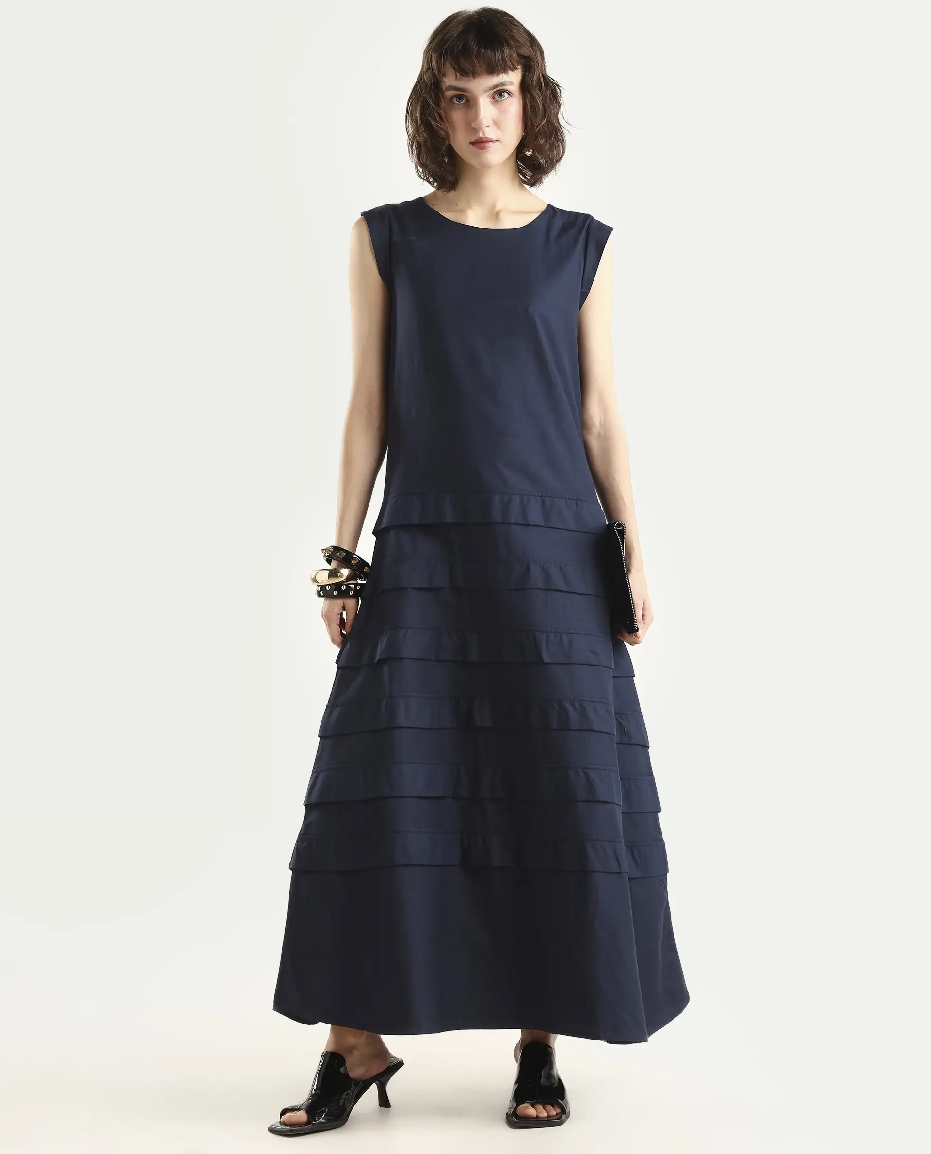 Rareism Women's Fresh Navy Dress
