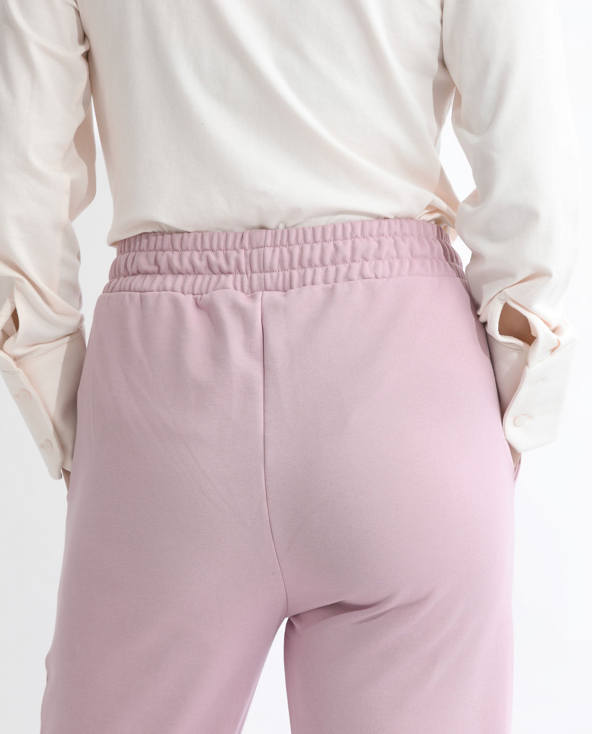 Rareism Women's Fronk Dusky Pink Polyester Blend Plain Ankle Length Tailored Track Pant - Image 9