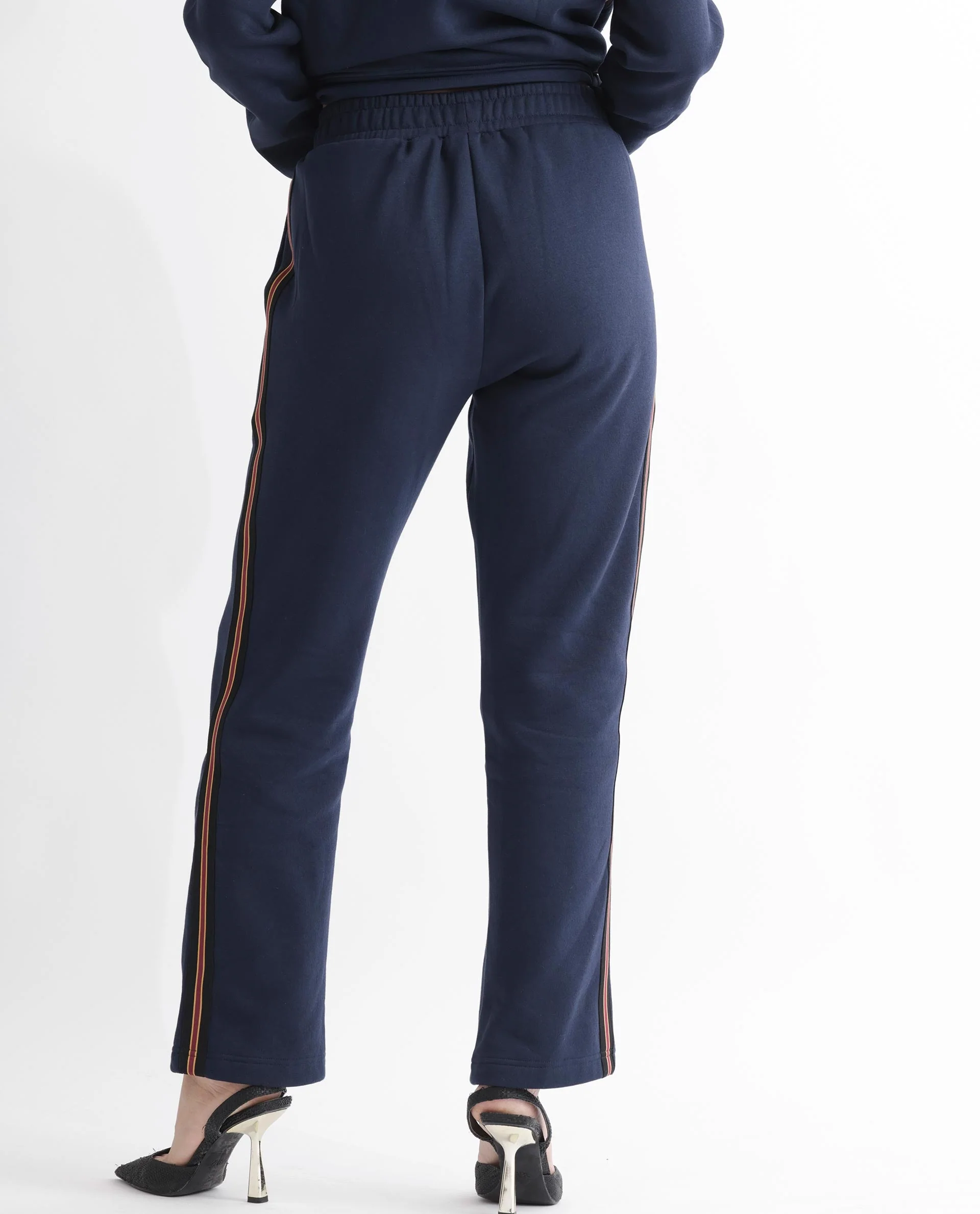 Rareism Women's Fronk Navy Polyester Blend Plain Ankle Length Tailored Track Pant - Image 10