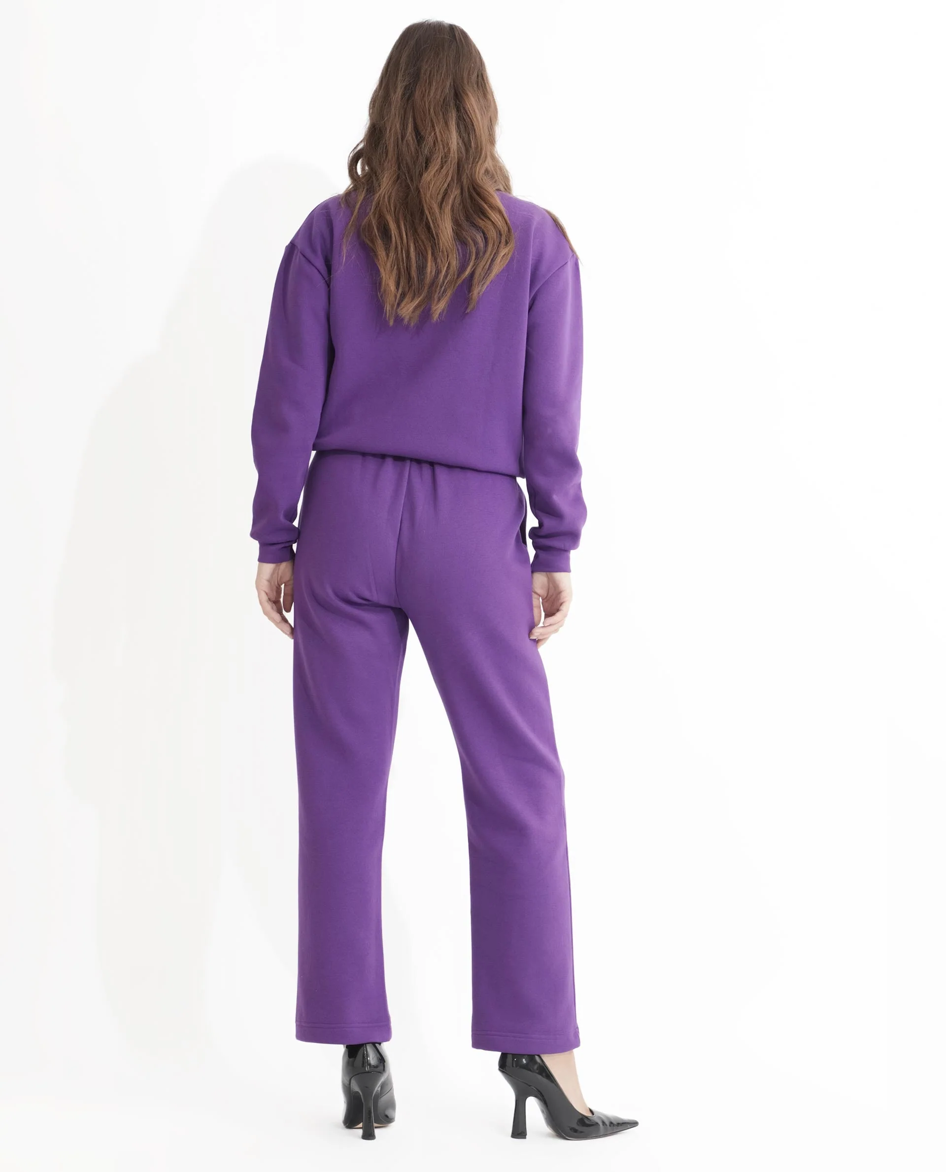 Rareism Women's Fronk Purple Polyester Blend Plain Ankle Length Tailored Track Pant - Image 10