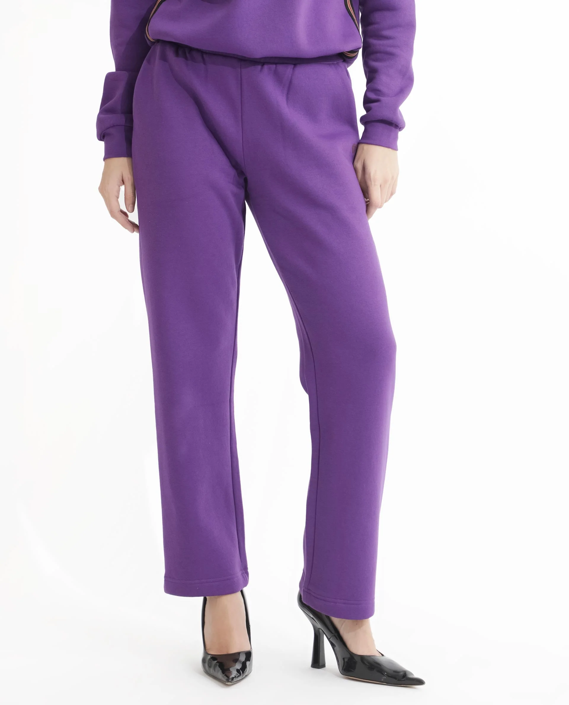 Rareism Women's Fronk Purple Polyester Blend Plain Ankle Length Tailored Track Pant - Image 2