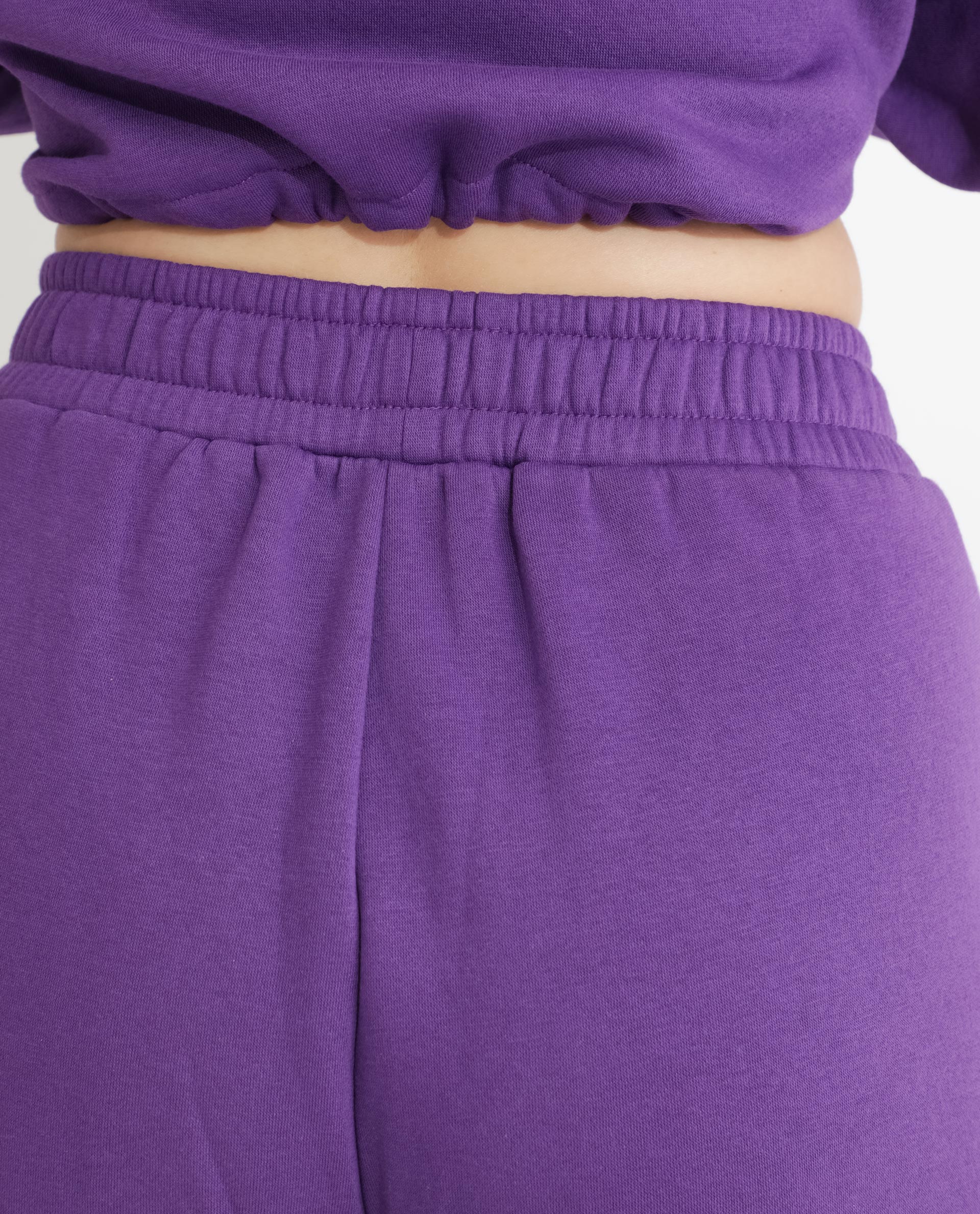 Rareism Women's Fronk Purple Polyester Blend Plain Ankle Length Tailored Track Pant - Image 4
