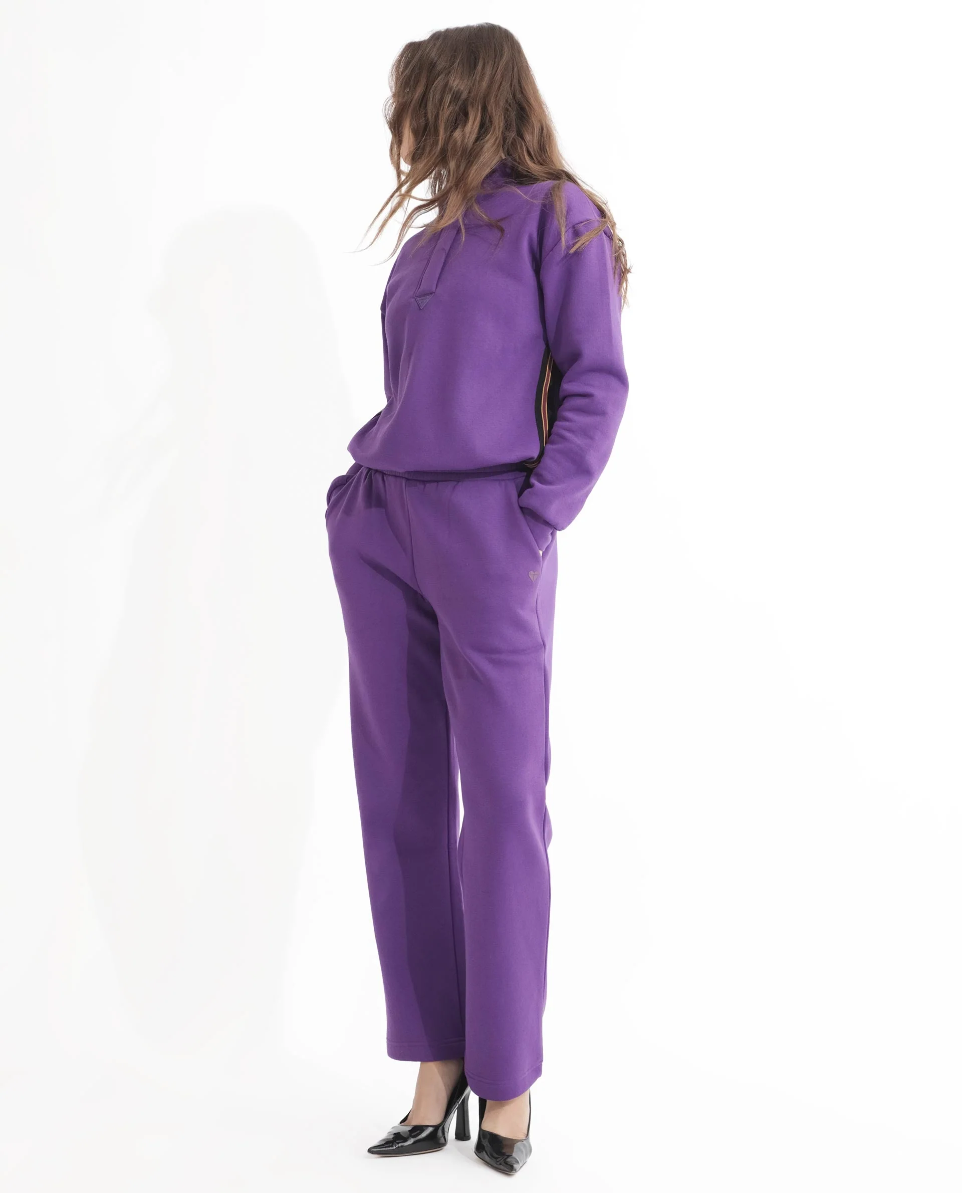 Rareism Women's Fronk Purple Polyester Blend Plain Ankle Length Tailored Track Pant - Image 7