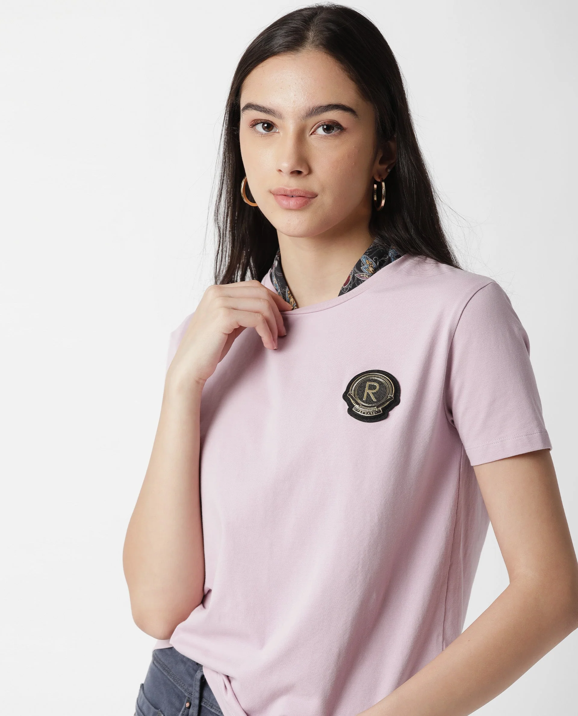 Rareism Women's Fuji Pink Cotton Crew Neck Graphic Print Regular Fit T-Shirt - Image 15