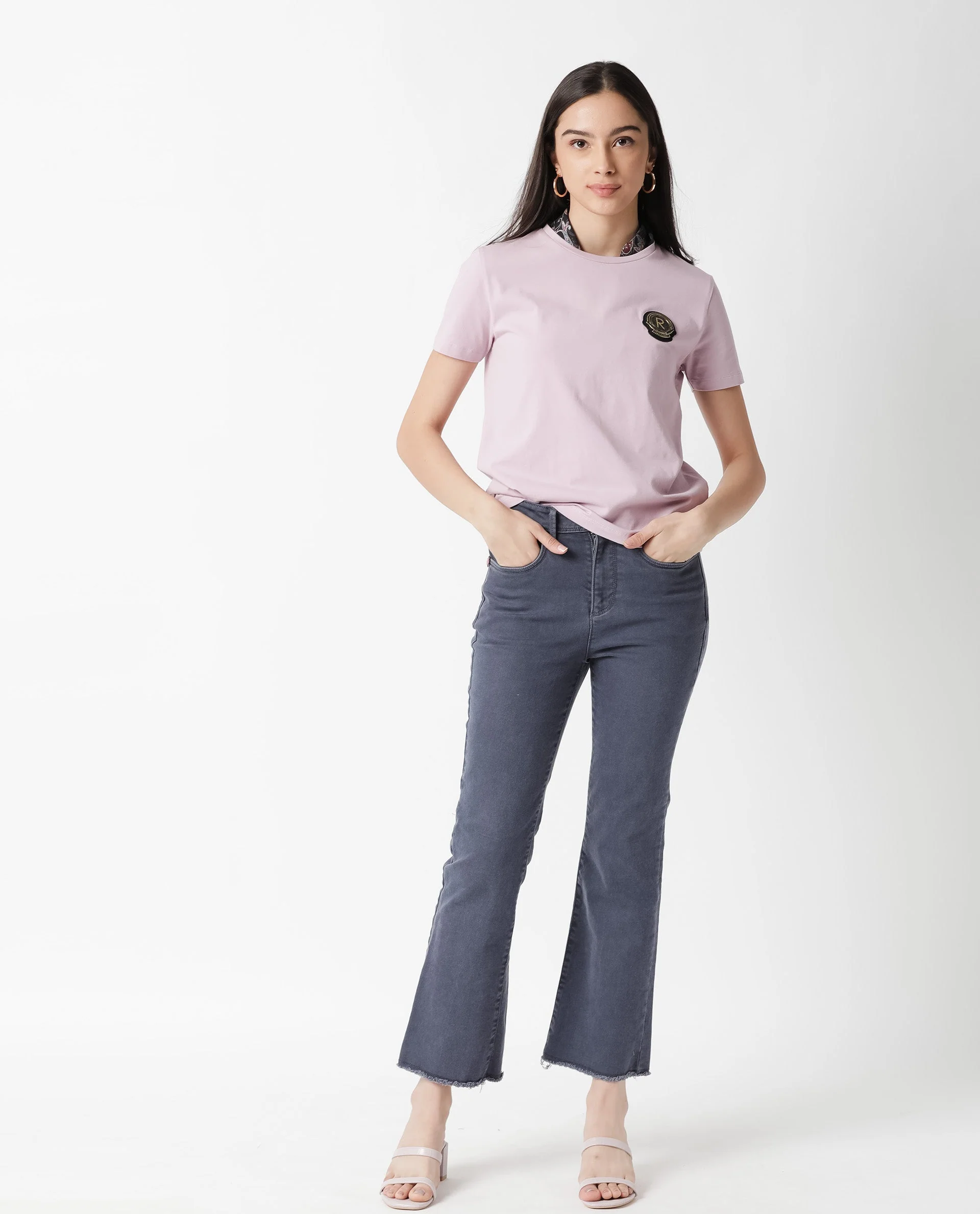 Rareism Women's Fuji Pink Cotton Crew Neck Graphic Print Regular Fit T-Shirt - Image 16