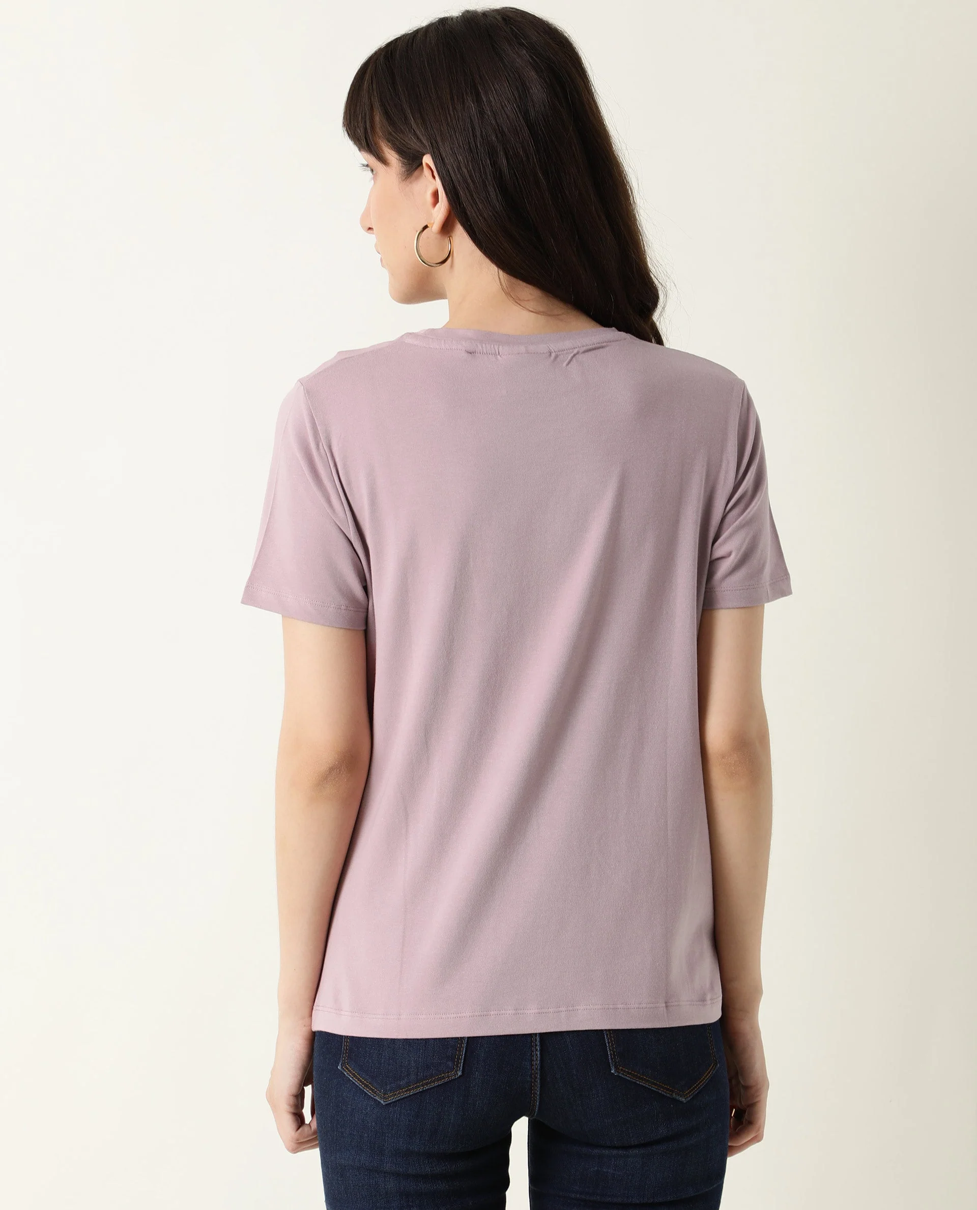 Rareism Women's Fuji Pink Cotton Crew Neck Graphic Print Regular Fit T-Shirt - Image 17