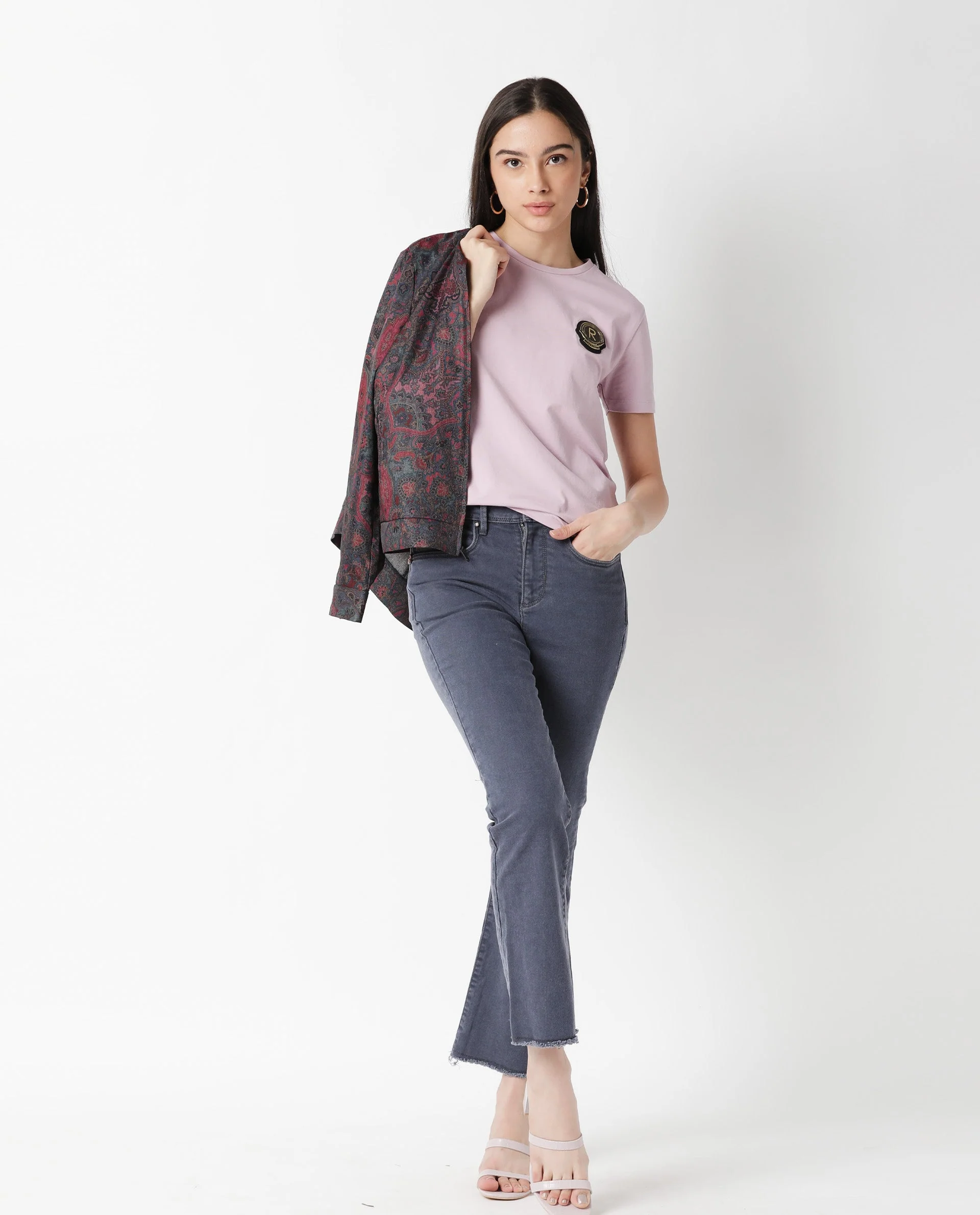 Rareism Women's Fuji Pink Cotton Crew Neck Graphic Print Regular Fit T-Shirt - Image 7
