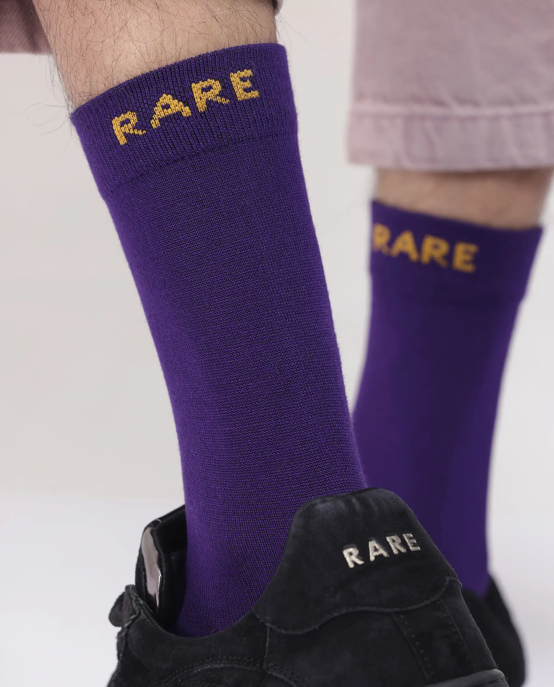 Rare Rabbit Men's Full Socks Purple Socks - Image 3